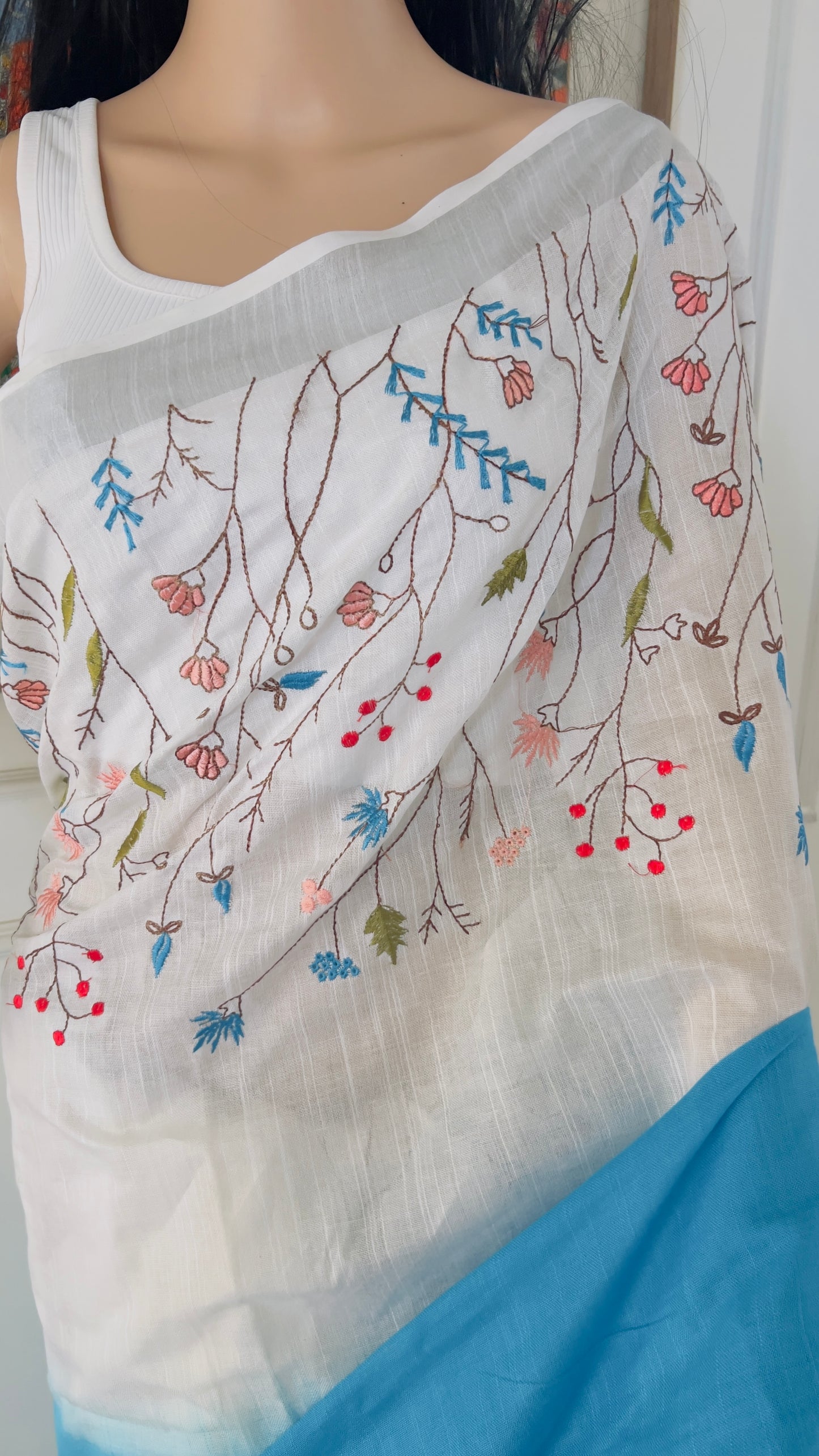 S A R J A N || Linen Slub Saree