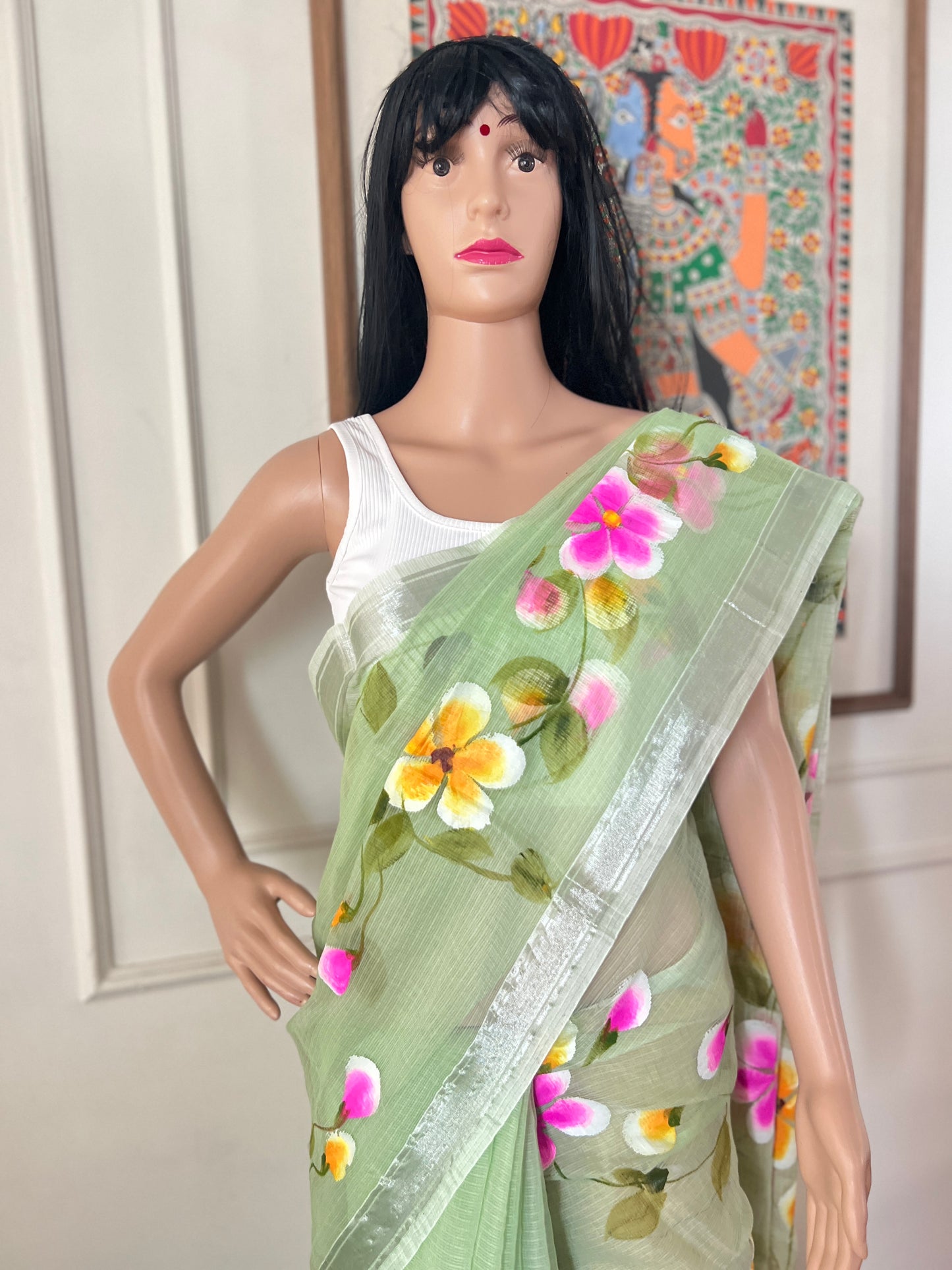 S A H E L I || Kota Doria Hand Paint Saree