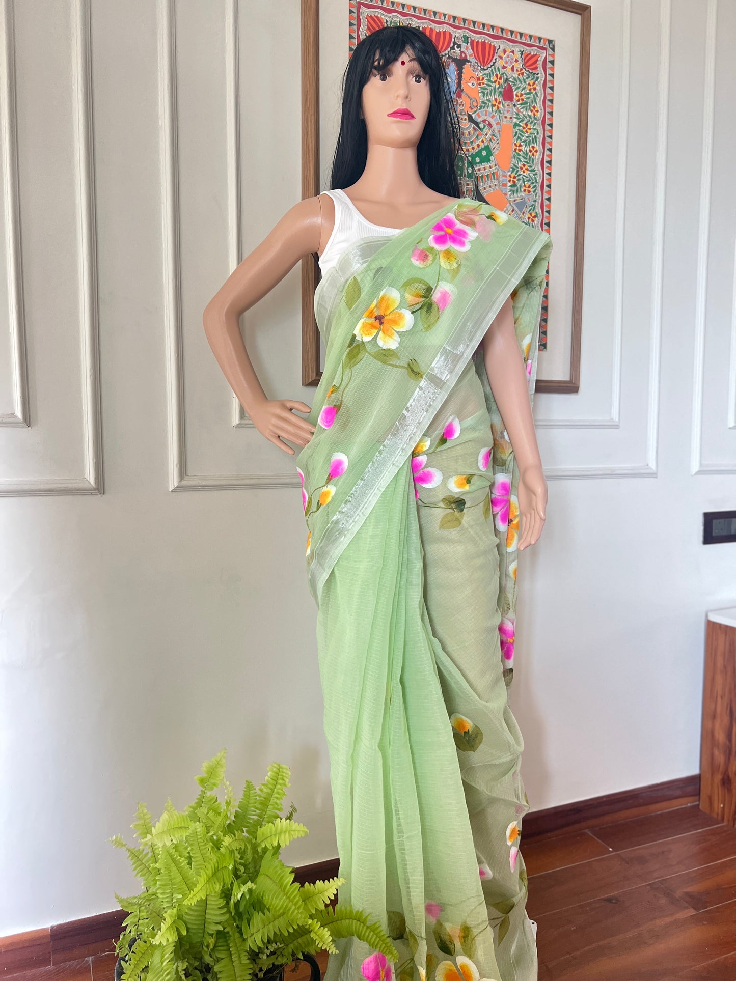 S A H E L I || Kota Doria Hand Paint Saree
