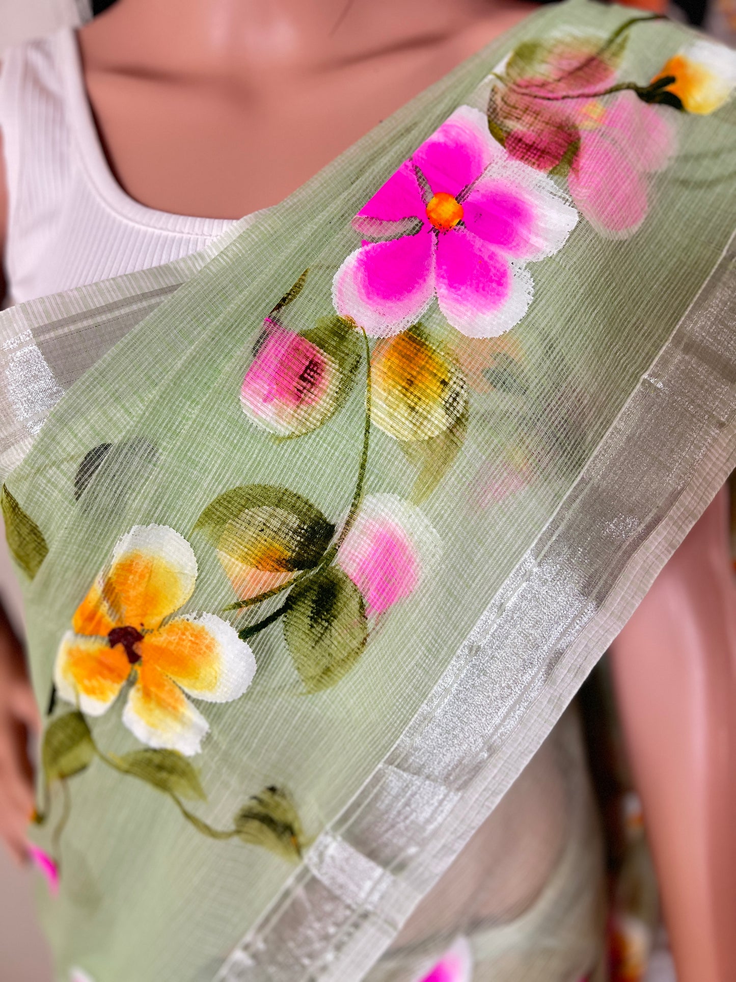 S A H E L I || Kota Doria Hand Paint Saree