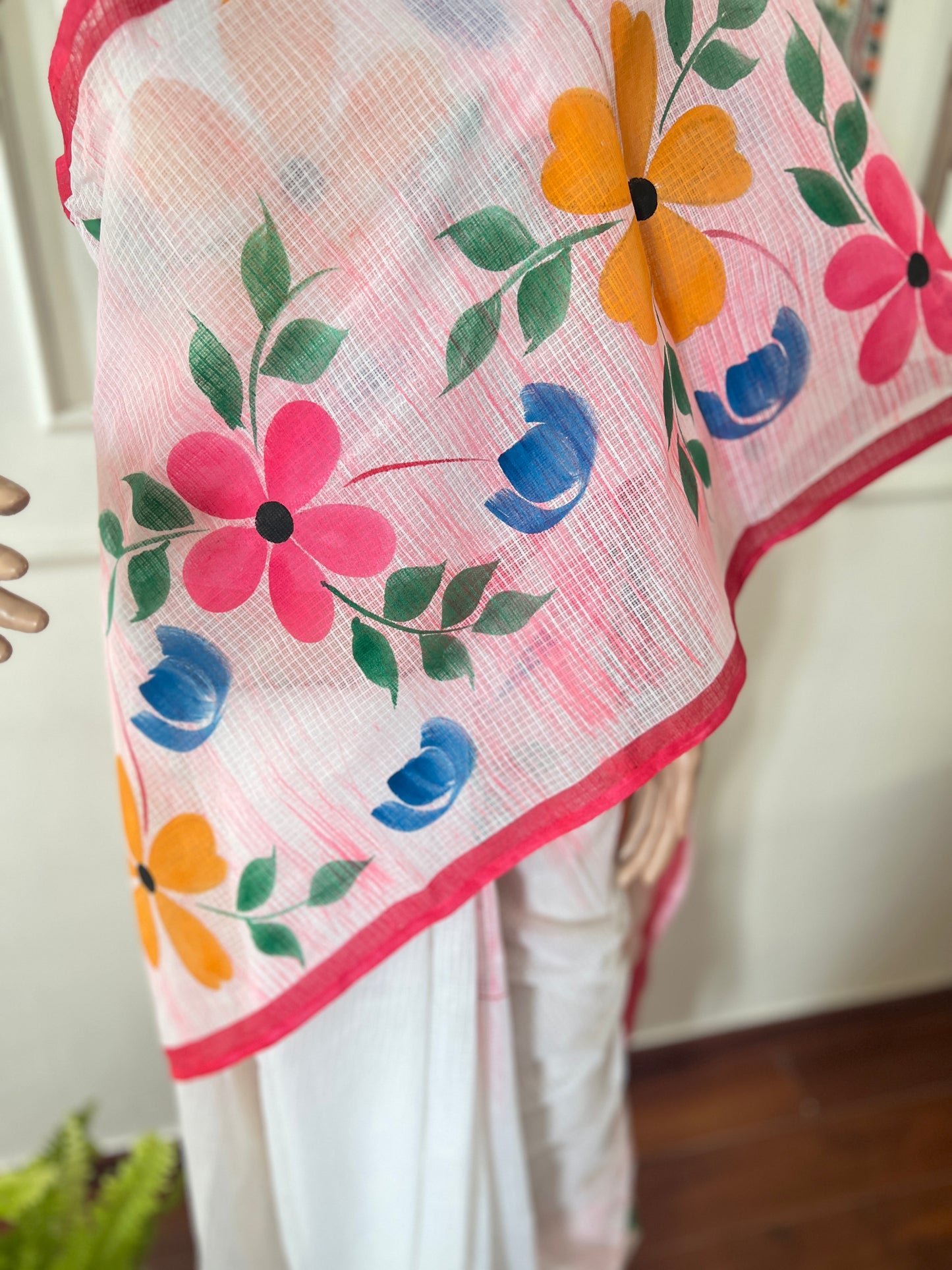 R E N U K A || Kota Doria Hand Paint Saree
