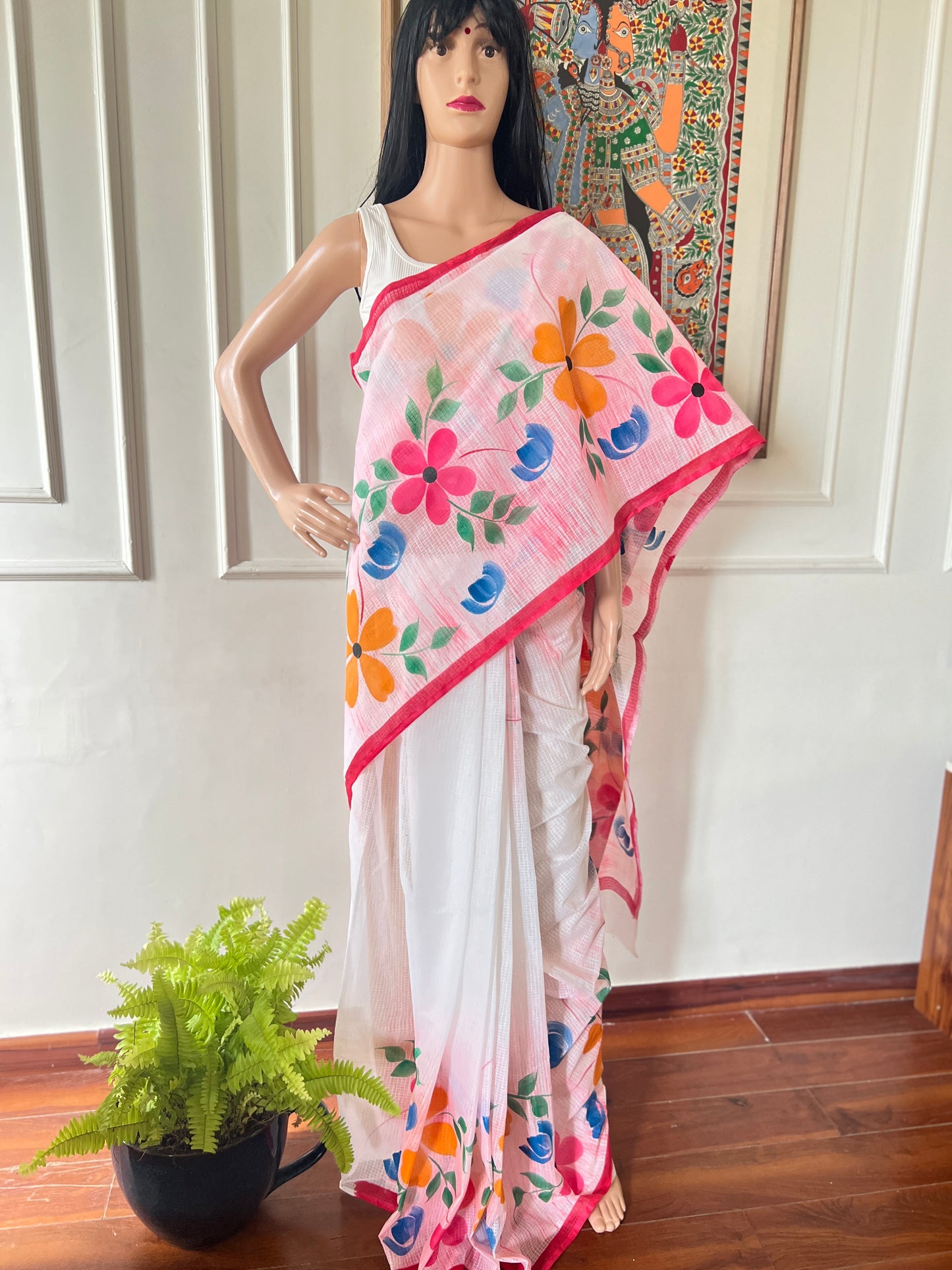 R E N U K A || Kota Doria Hand Paint Saree