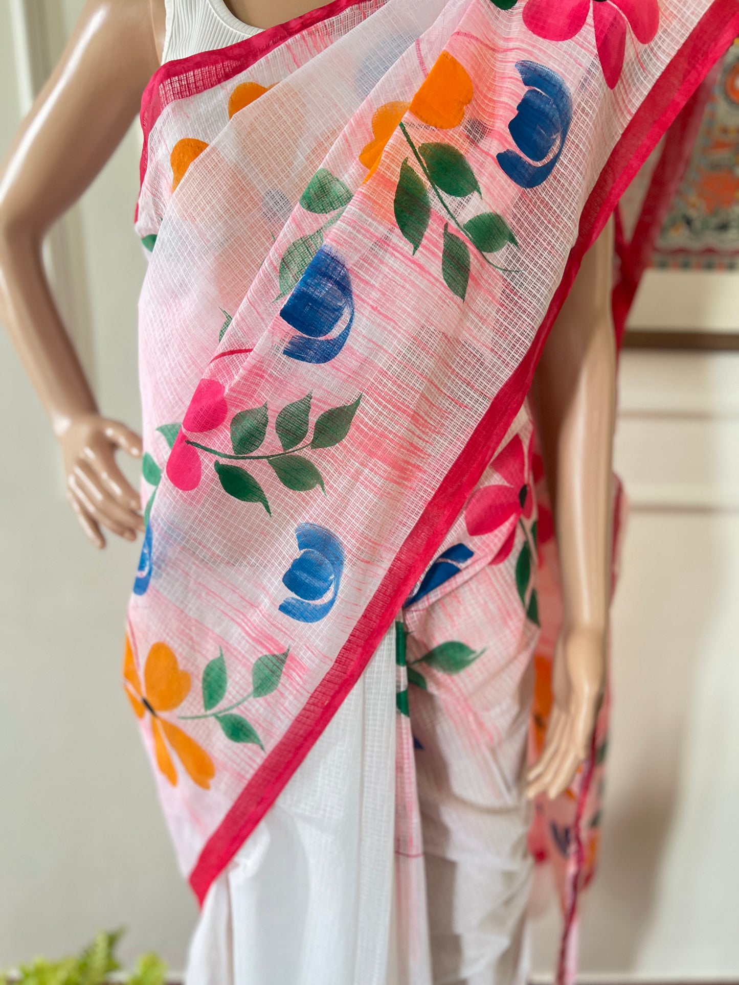 R E N U K A || Kota Doria Hand Paint Saree