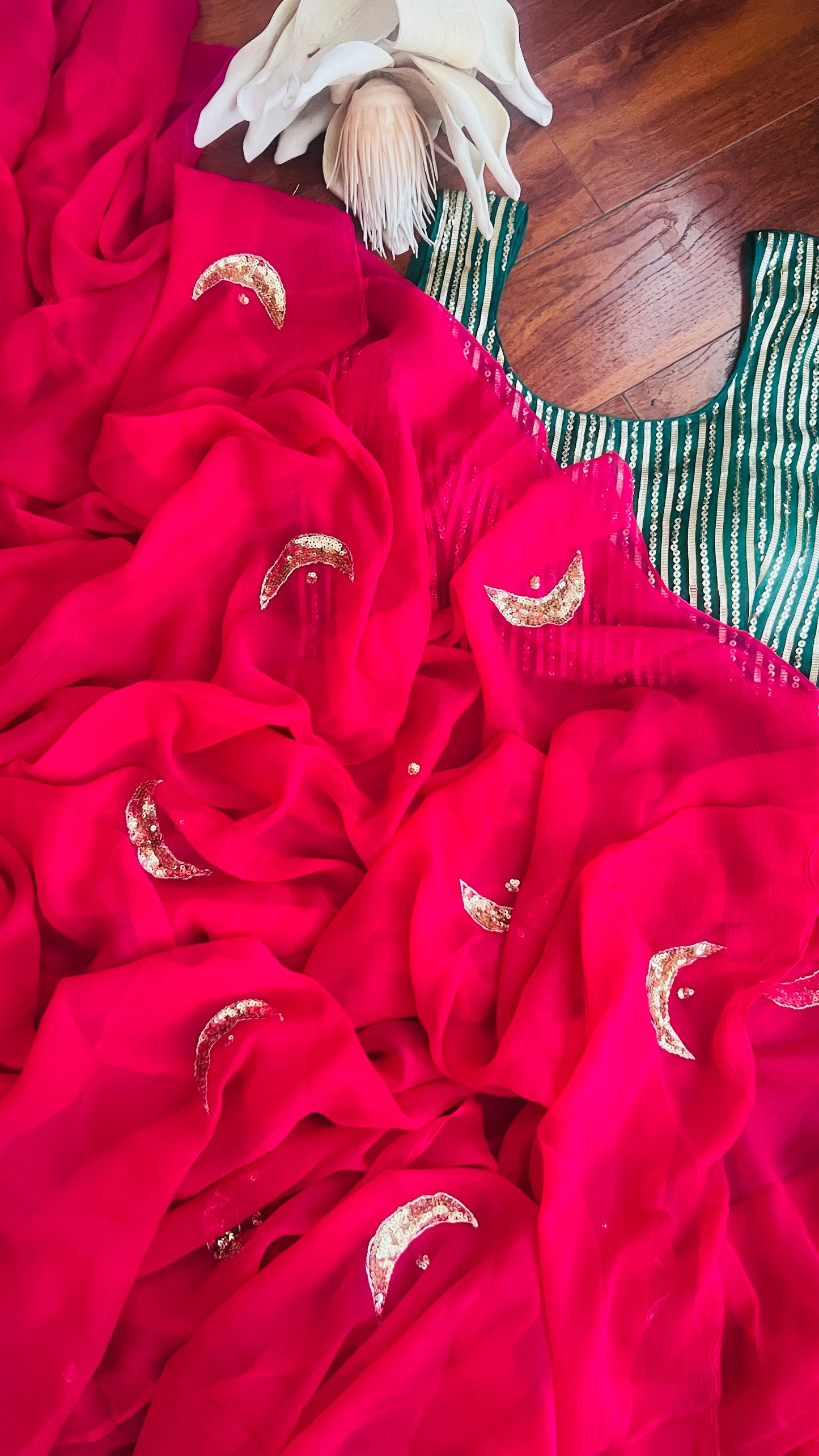 A D A || Pure Chiffon Saree With Chand Sitara Hand Work