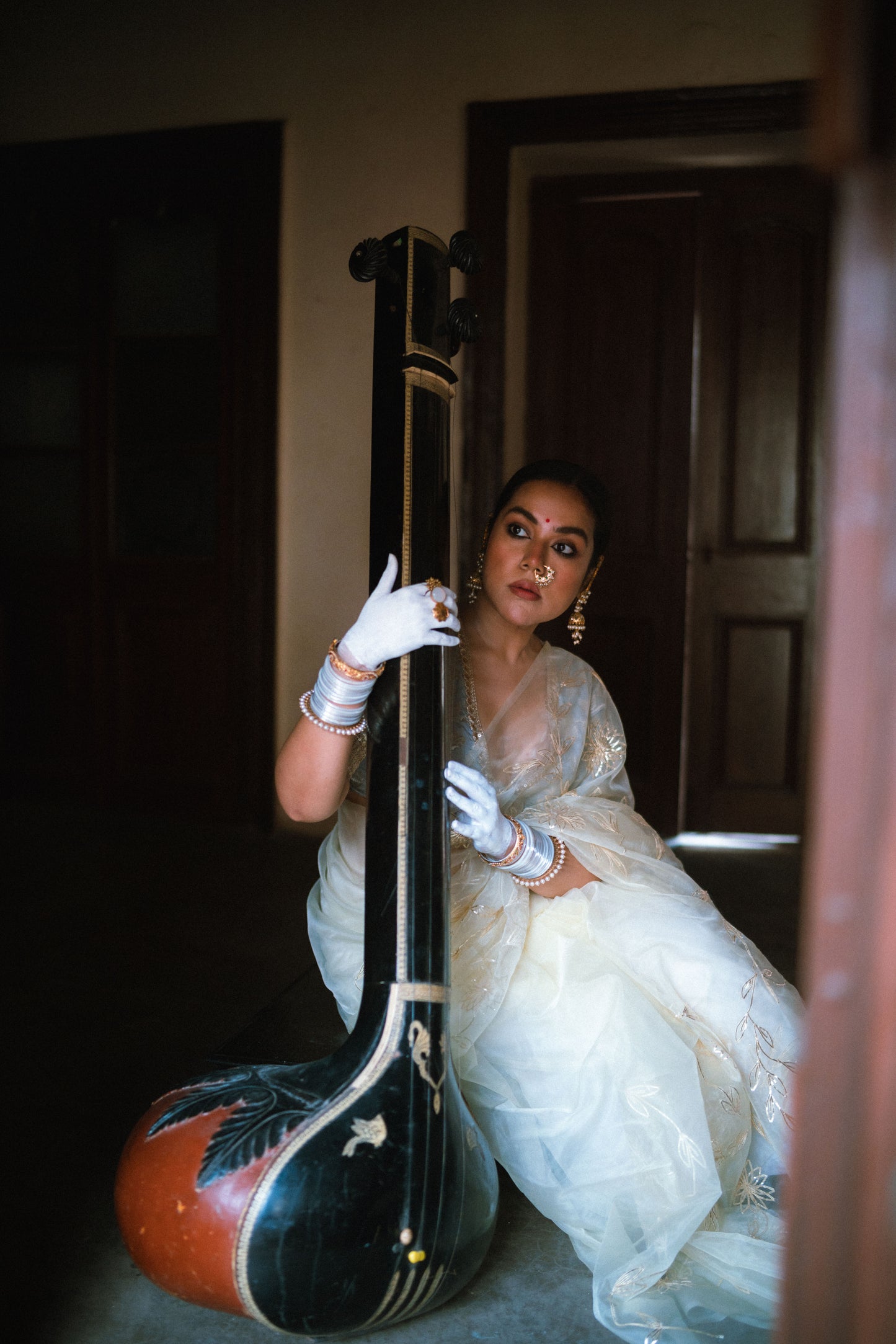 S U J A T A || Organza Saree with Gota Patti work