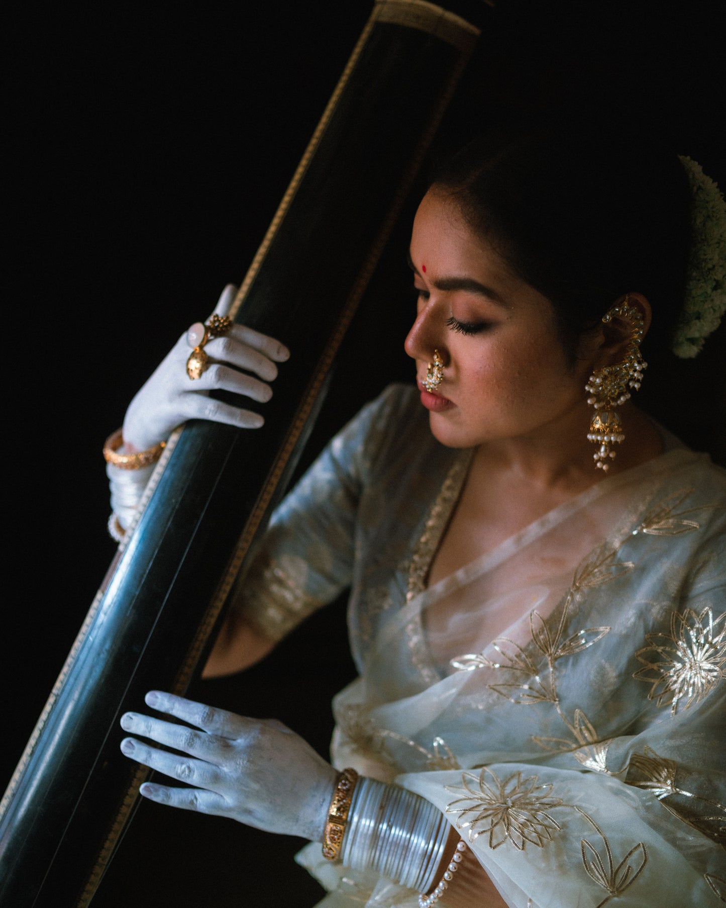 S U J A T A || Organza Saree with Gota Patti work