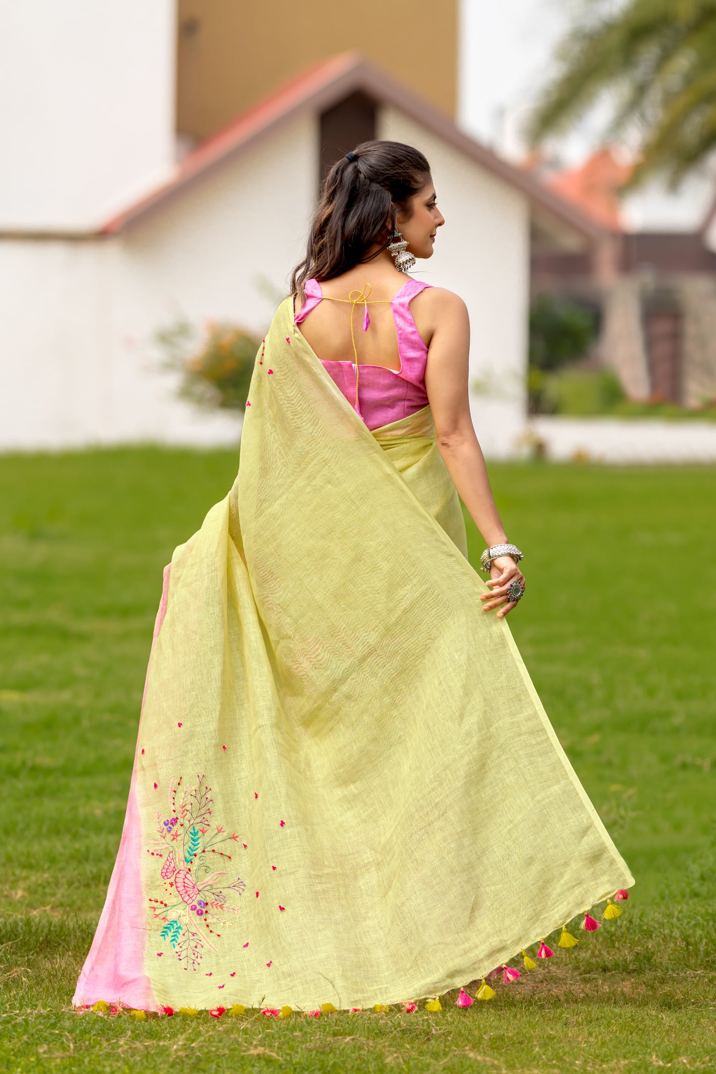 N A R M A D A || Pure Linen Saree