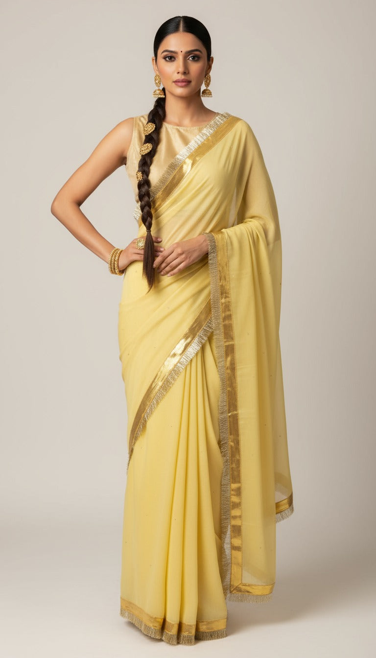 T R I N E T R A || Pure chiffon saree