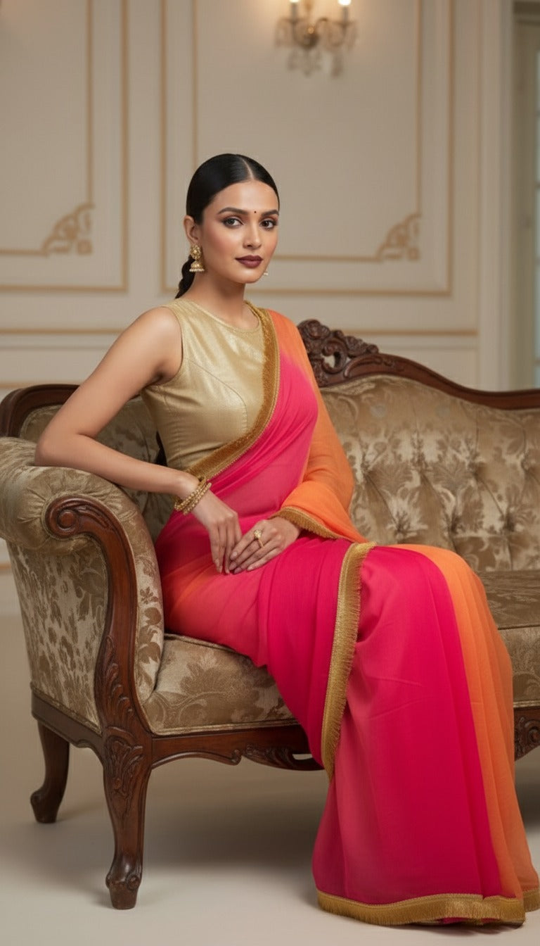 L A L I T A || Pure Chiffon saree