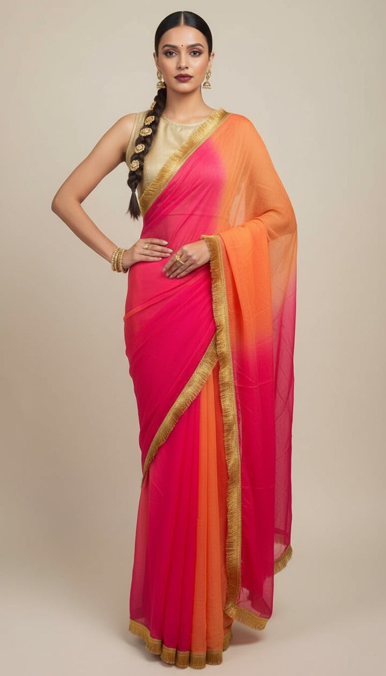 L A L I T A || Pure Chiffon saree
