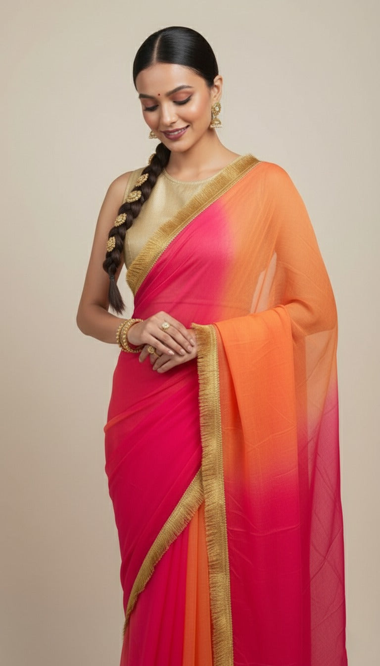 L A L I T A || Pure Chiffon saree