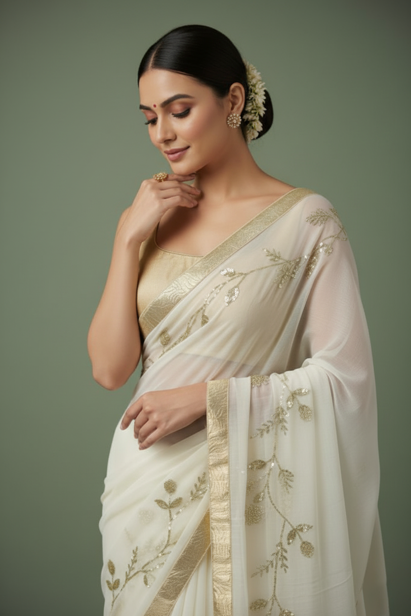 A A R A M Y A || Pure Chiffon Saree