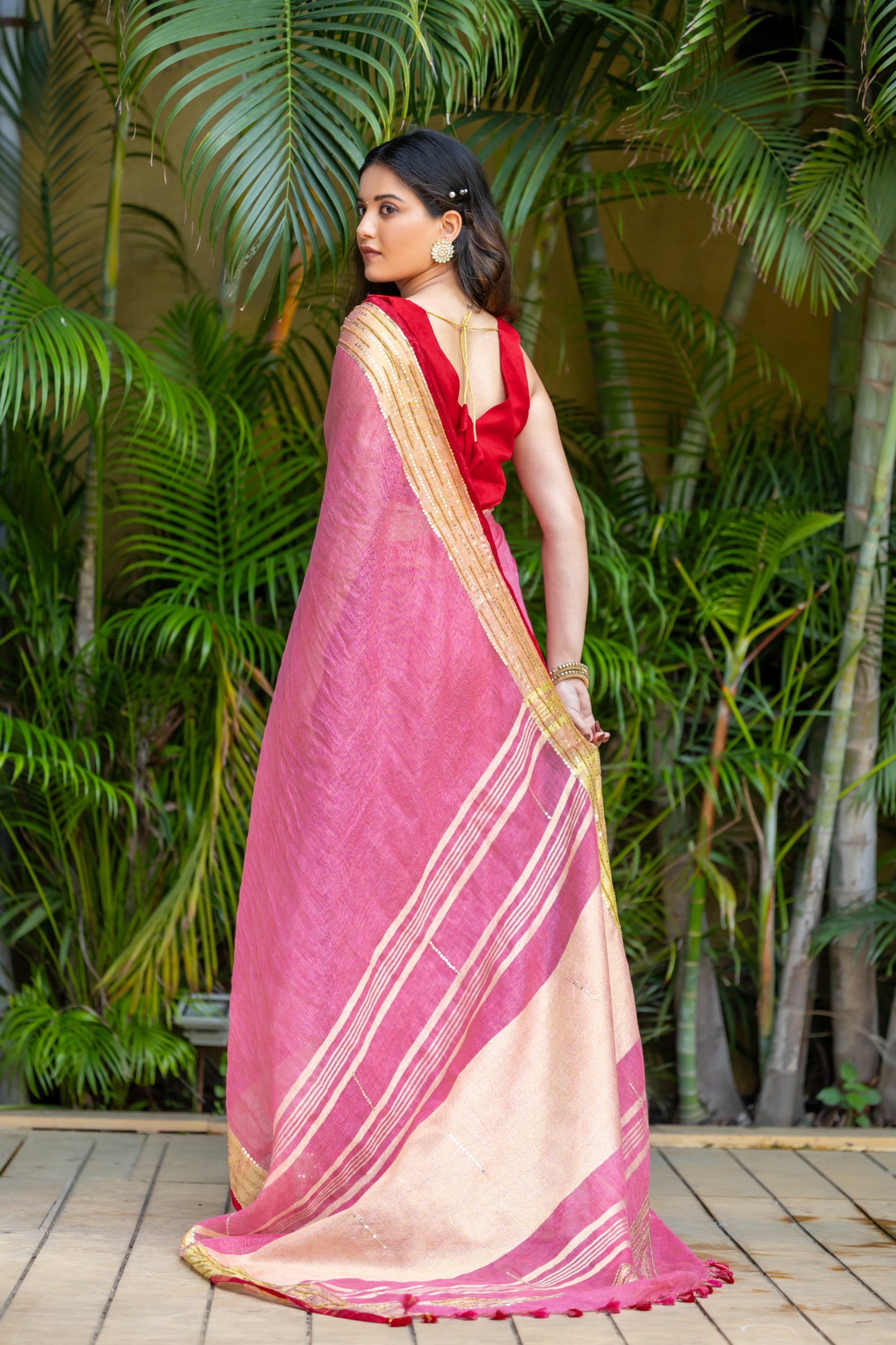 Y A M U N A || pure linen saree