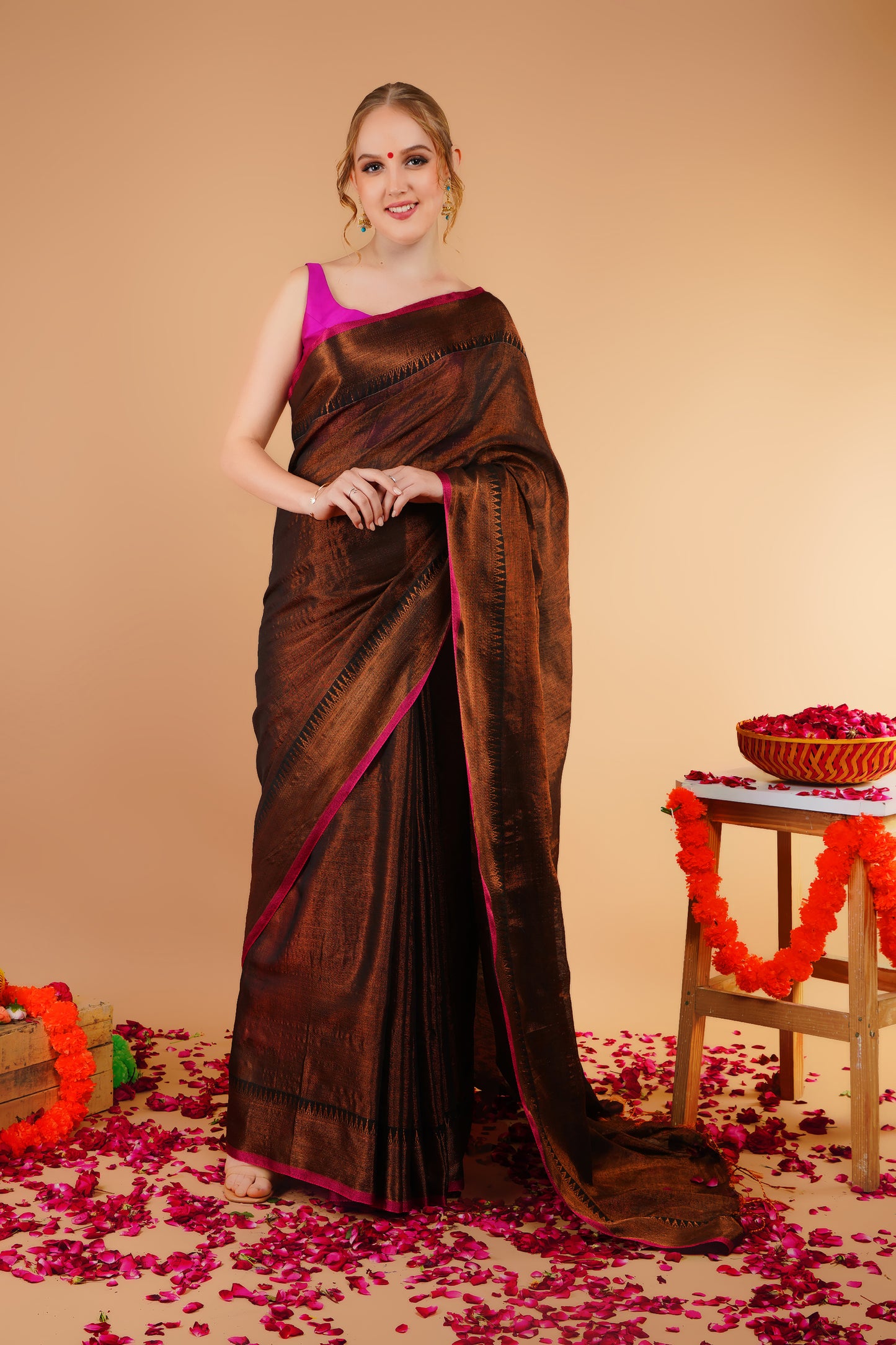 D I V Y A || Handloom Raga Tissue Saree