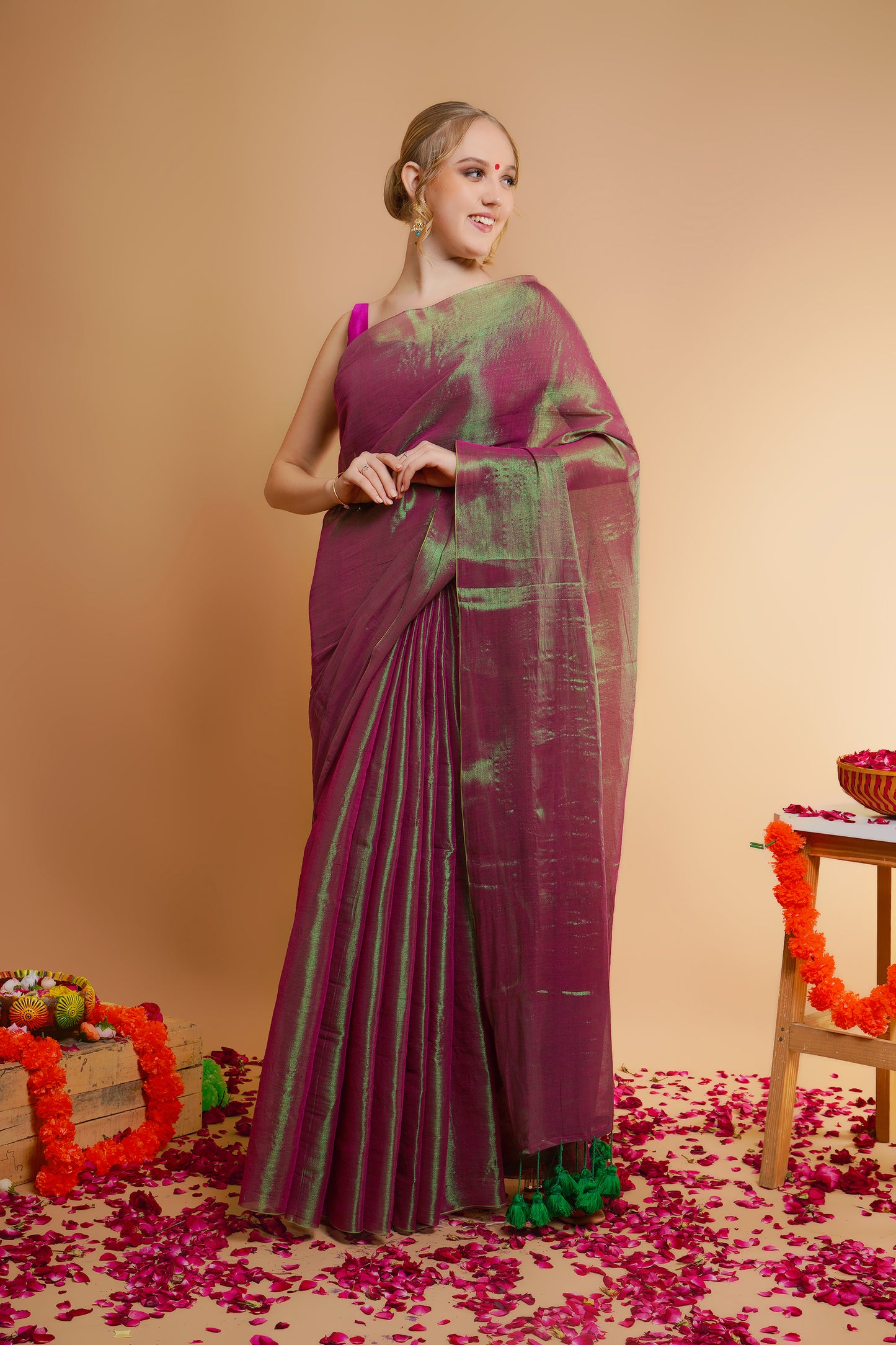 M I R A || Handloom Raga Tissue Saree