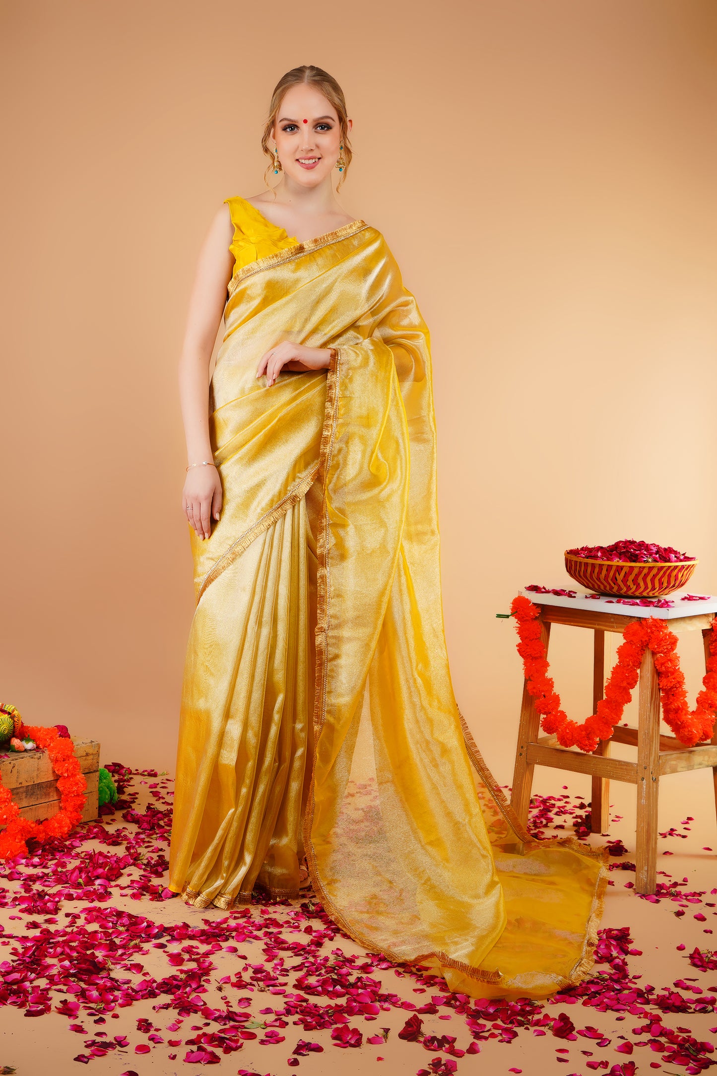G R I S H M A || Banarasee Tissue Saree with Lace