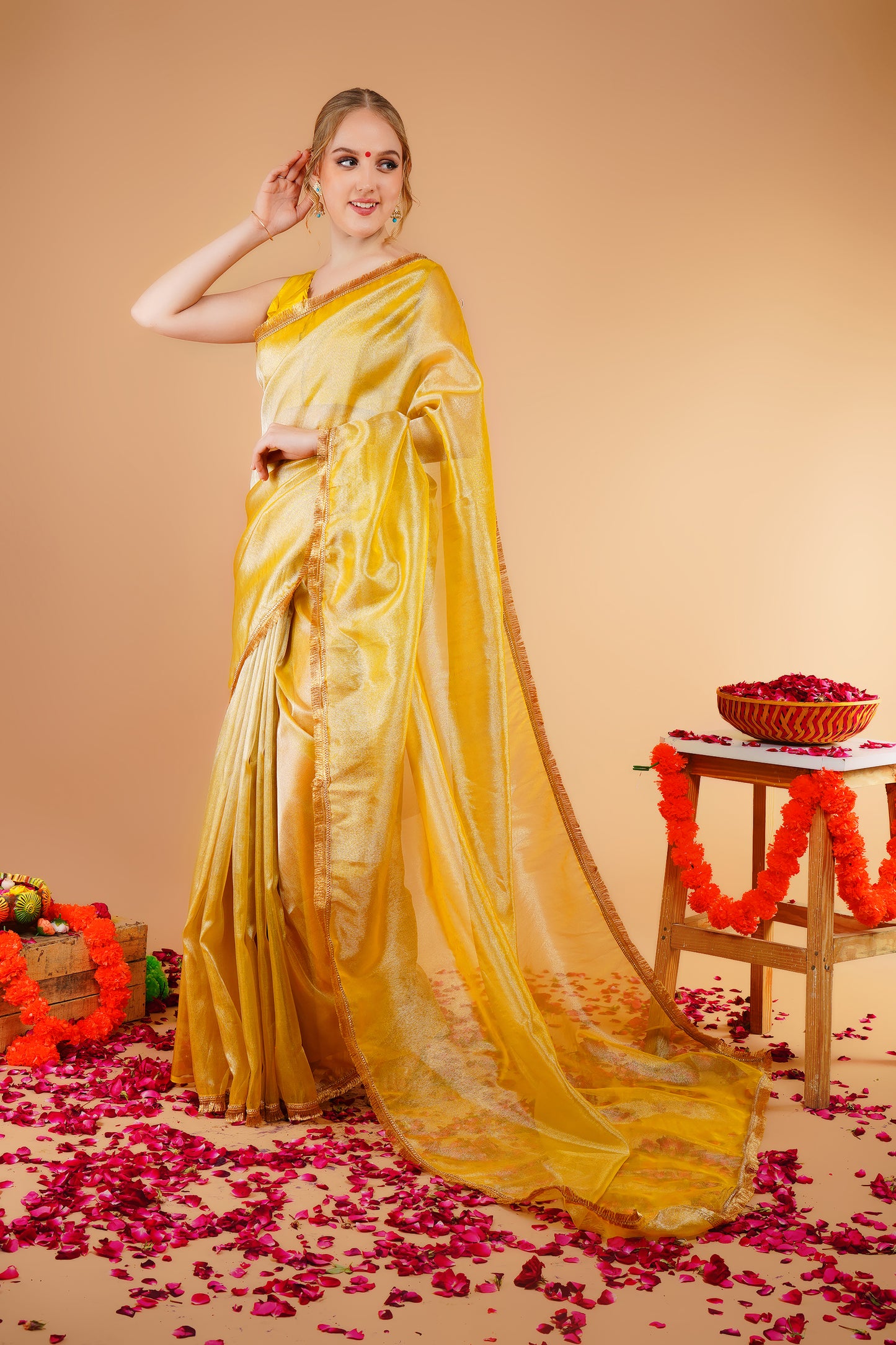 G R I S H M A || Banarasee Tissue Saree with Lace