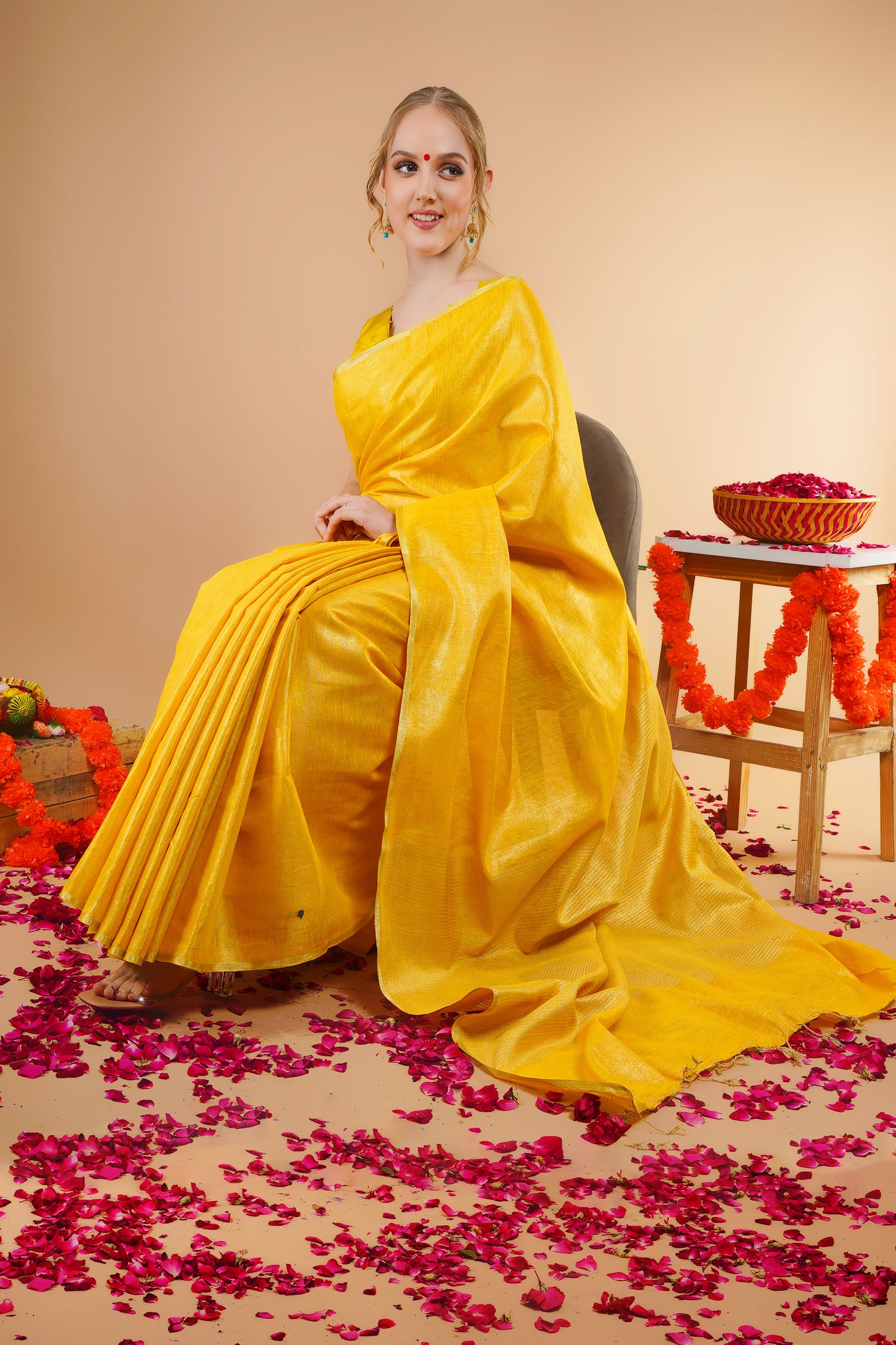 K O M A L || Tissue Linen Saree