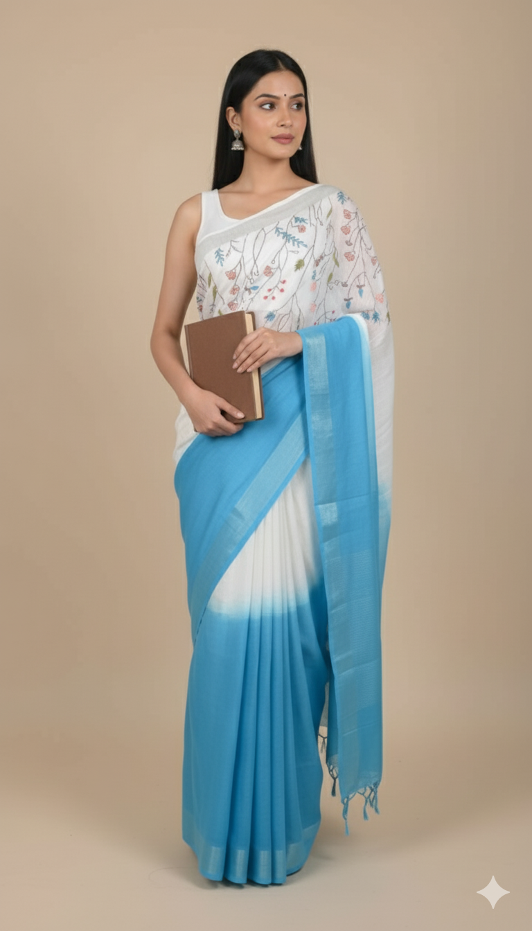 S A R J A N || Linen Slub Saree