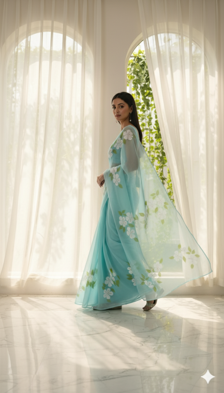 K A C H N A R || Pure Chiffon Saree