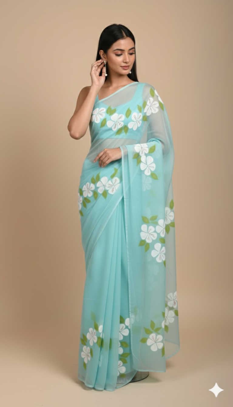 K A C H N A R || Pure Chiffon Saree