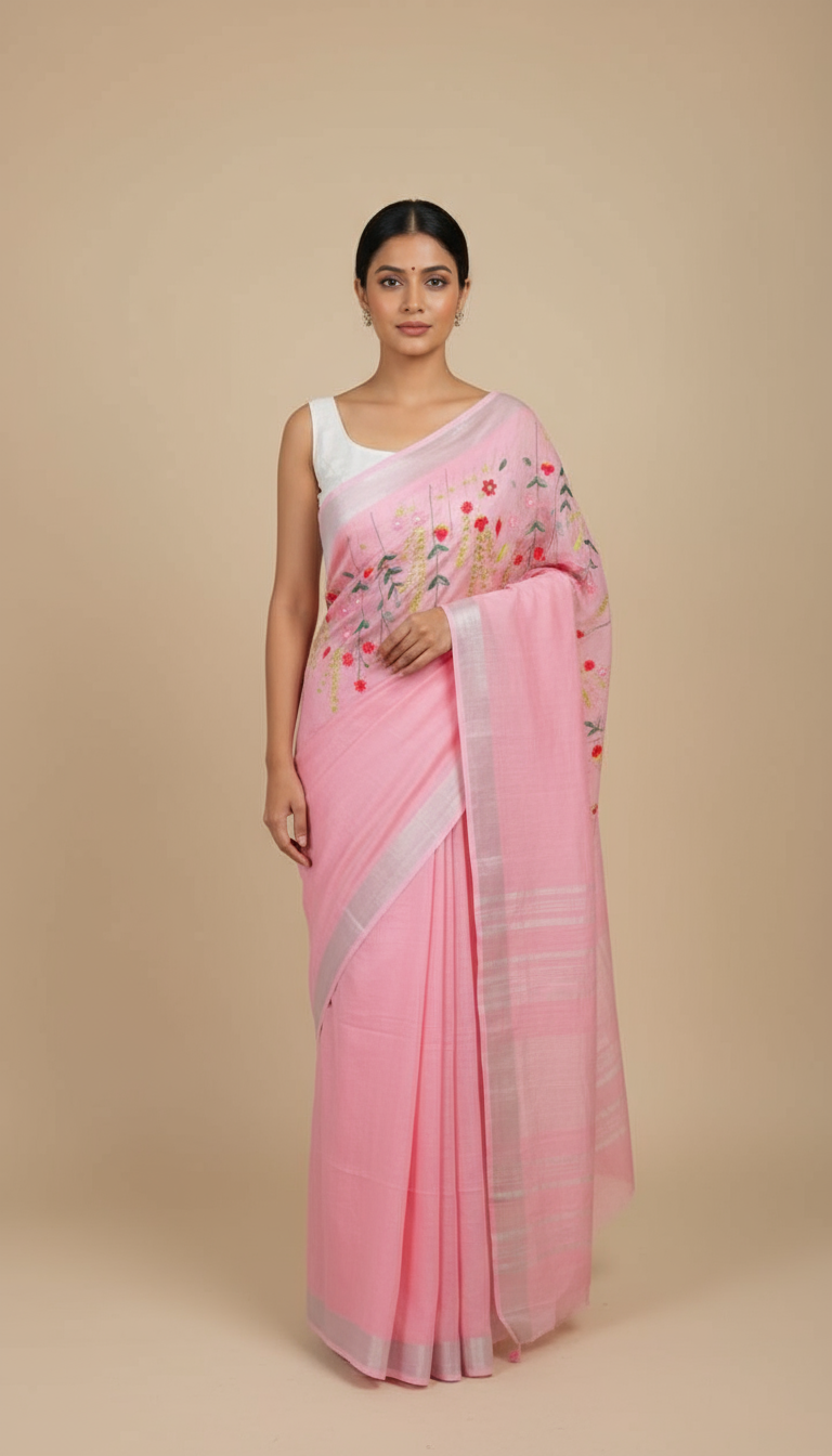 J A L P A R I ||Semi Linen Saree