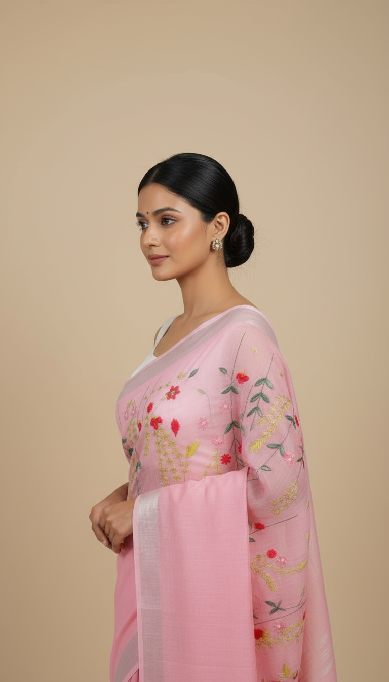J A L P A R I ||Semi Linen Saree