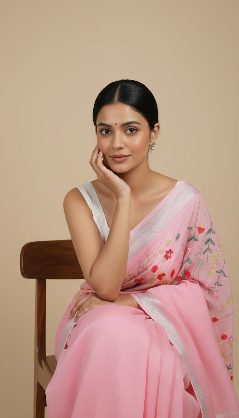 J A L P A R I ||Semi Linen Saree