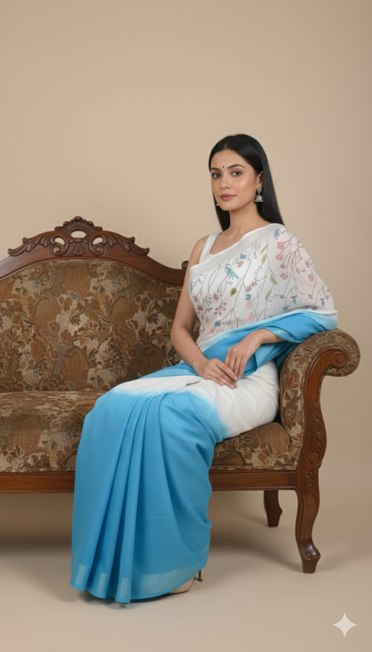 S A R J A N || Linen Slub Saree