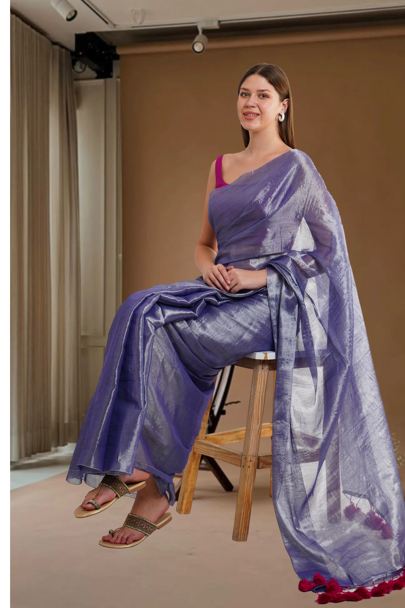 K I R A N || Handloom Raga Tissue Saree