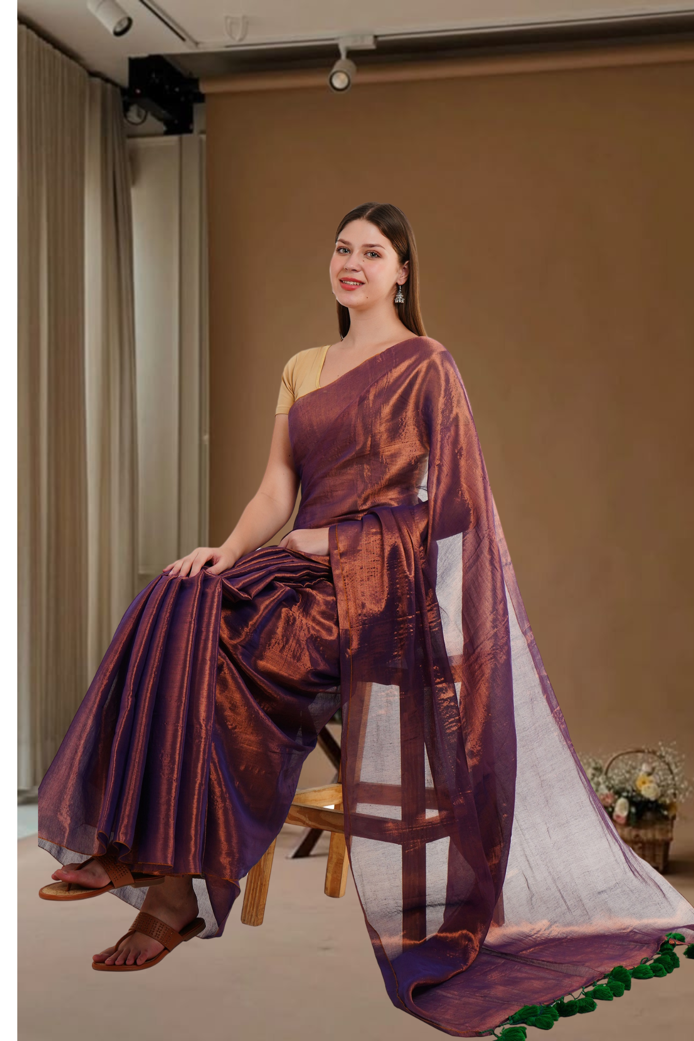 S H A L I N I || Handloom Raga Tissue Saree