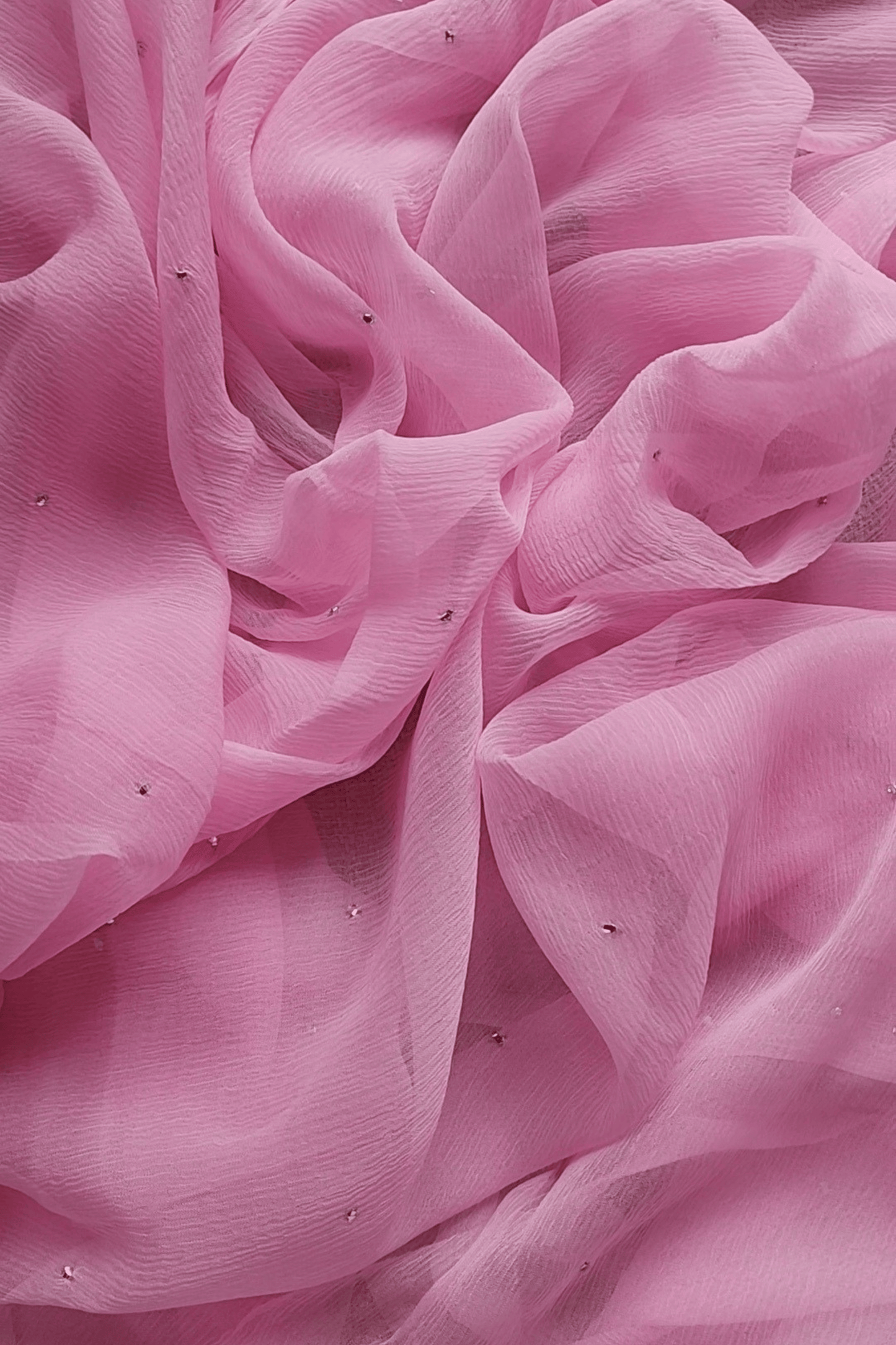 R O S E || Pure chiffon saree with Mukaish Work