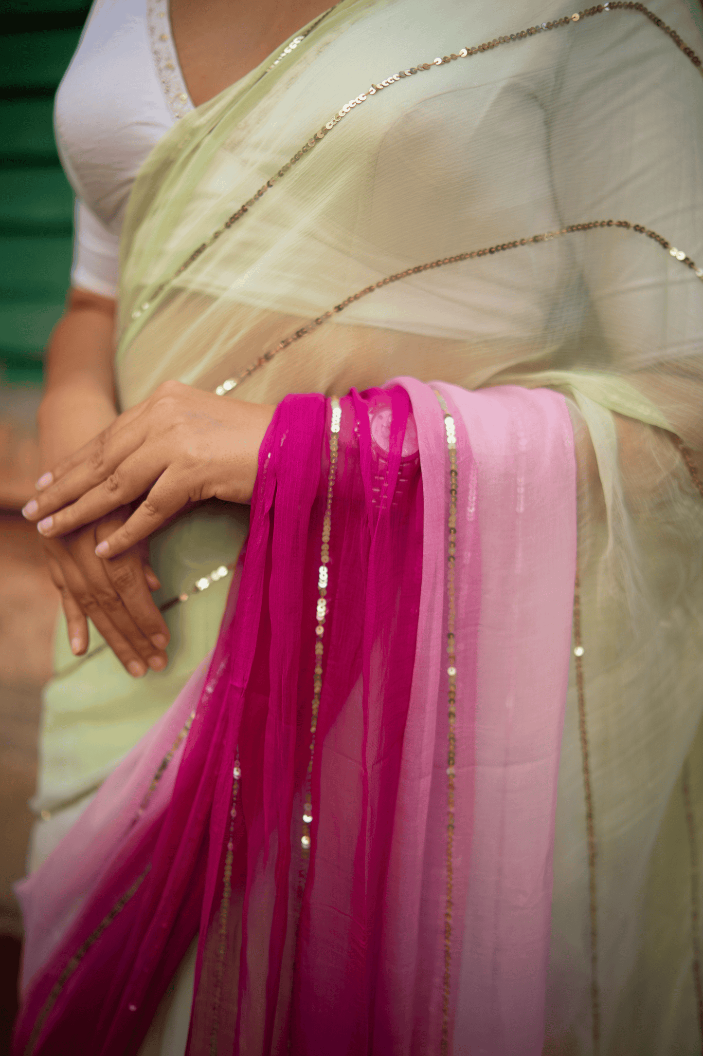 D H A T R I || Pure Chiffon saree
