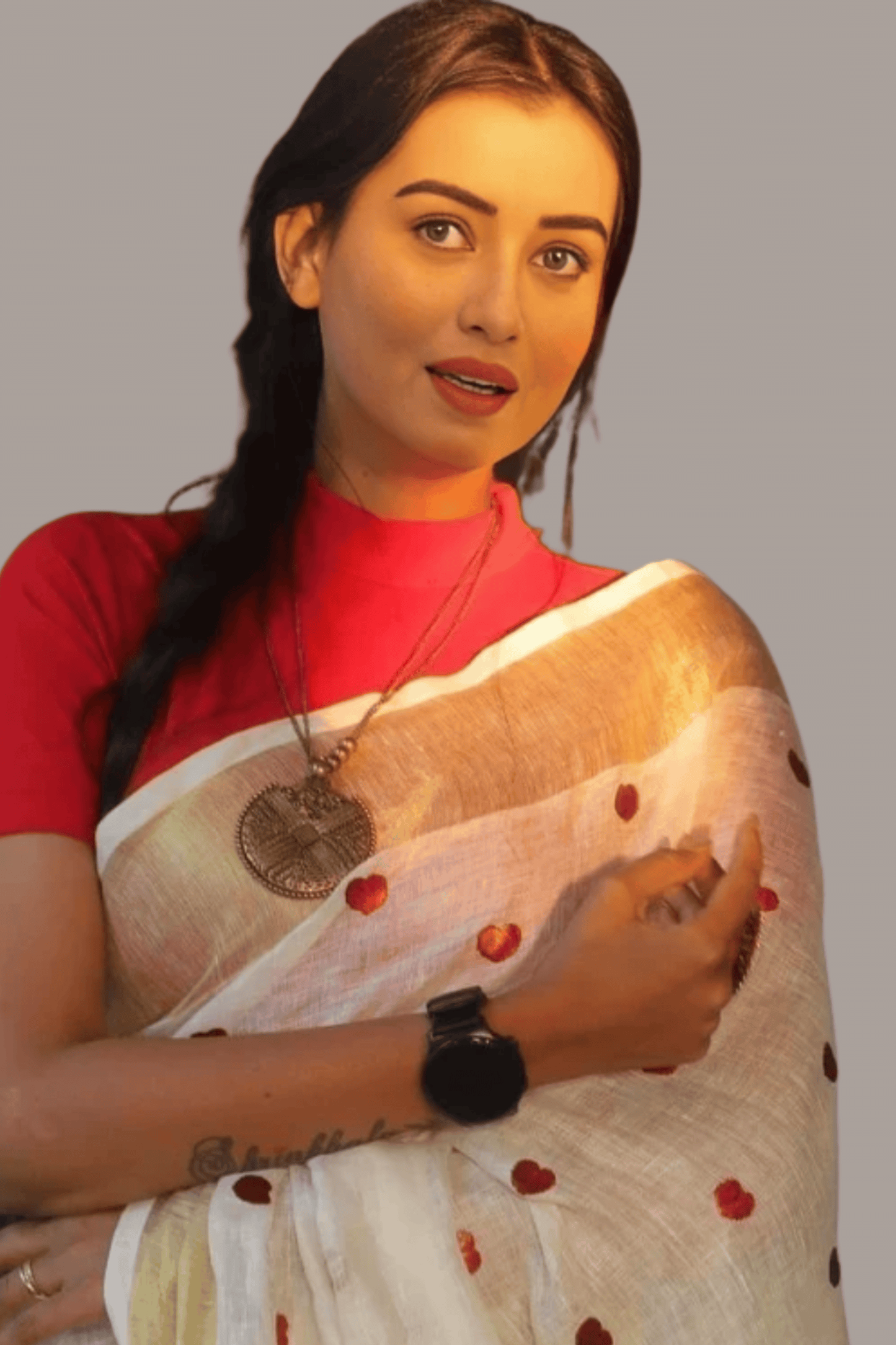 I S H K || Pure Linen Saree