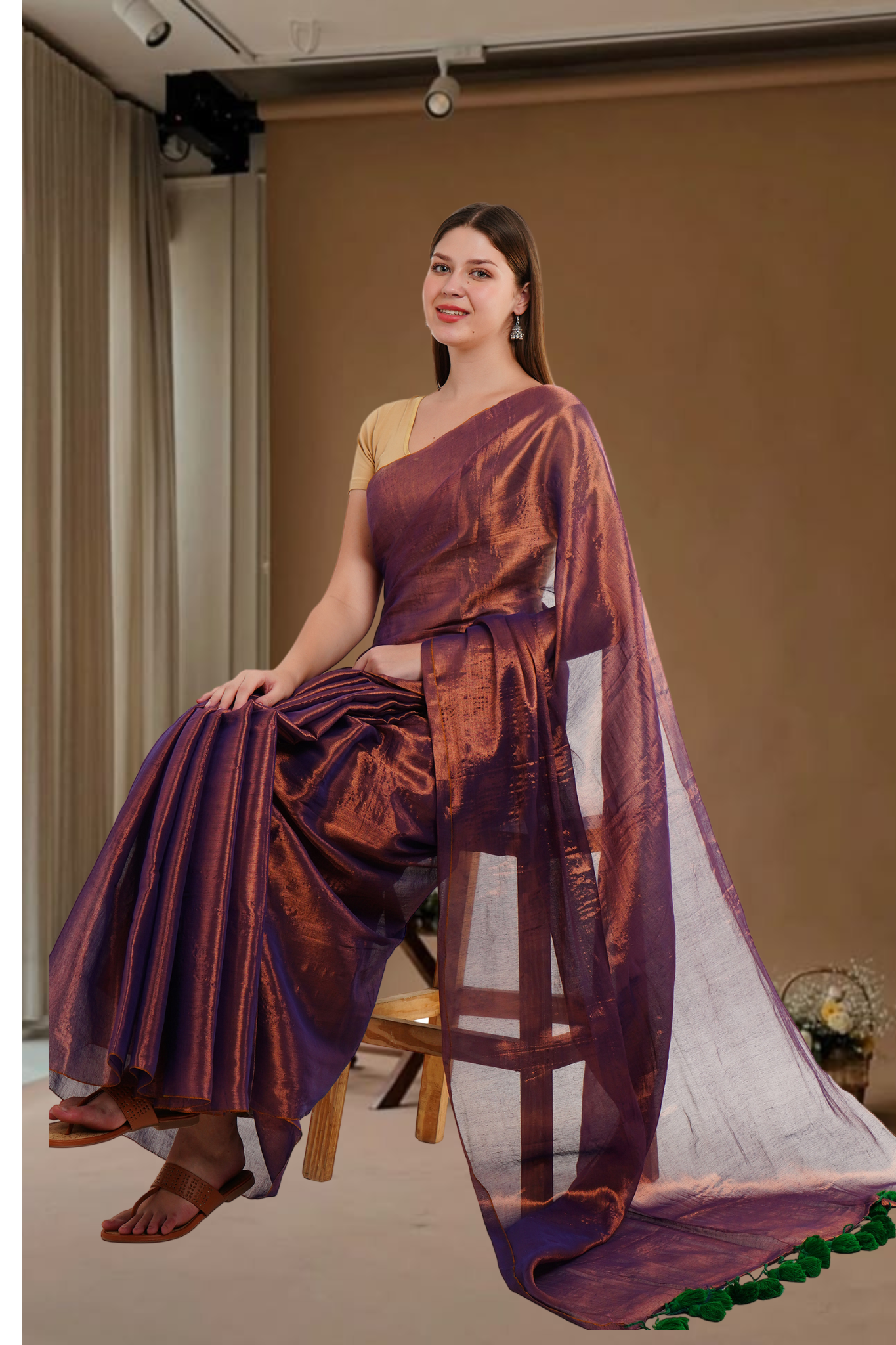 S H A L I N I || Handloom Raga Tissue Saree