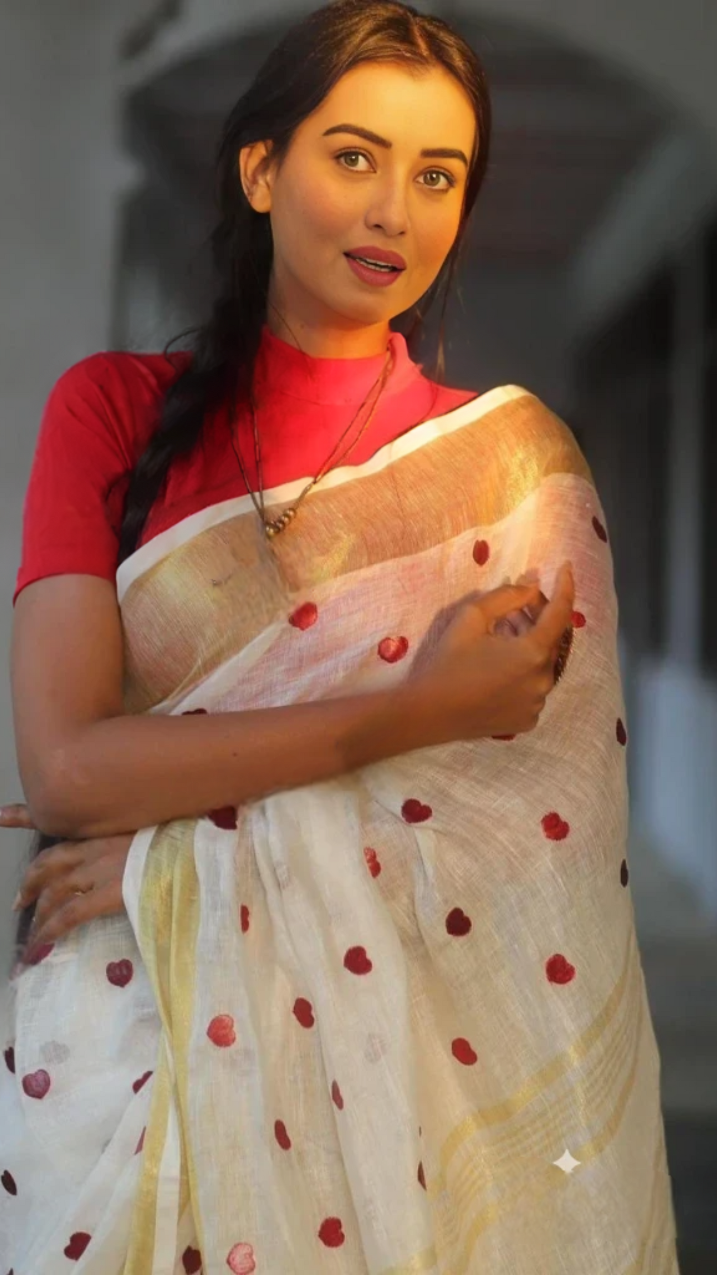 I S H K || Pure Linen Saree