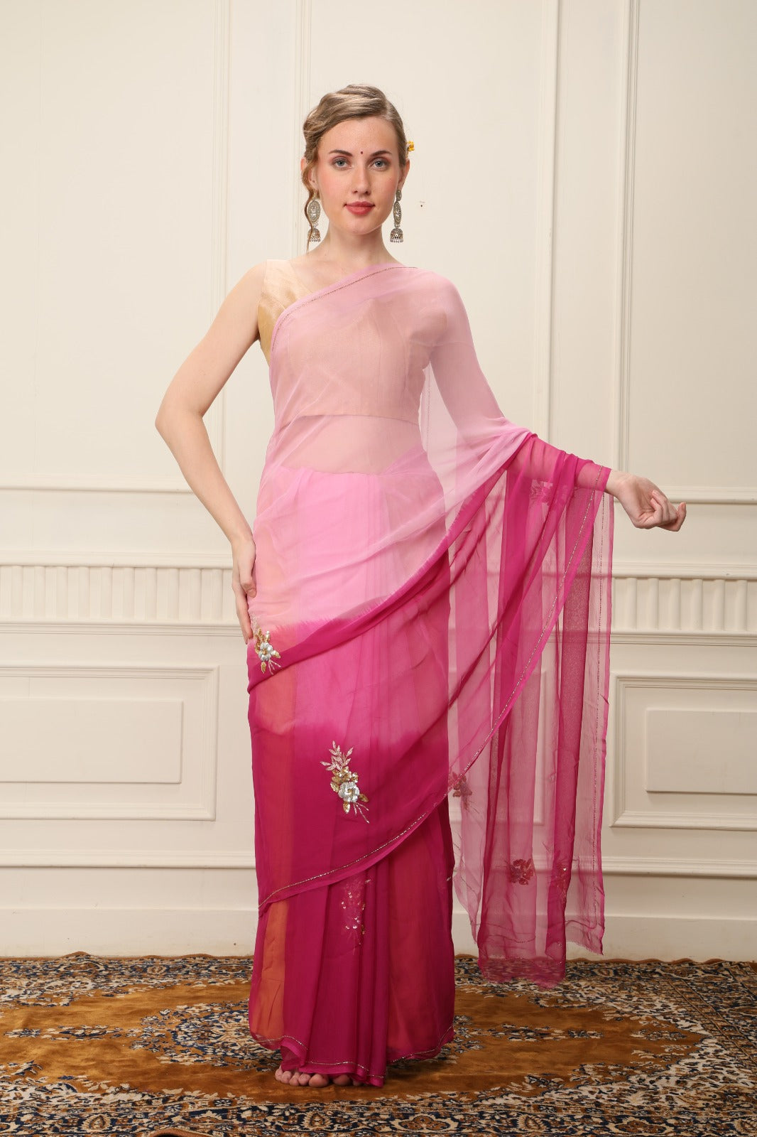 M A I T R E E Y || Pure Chiffon Saree