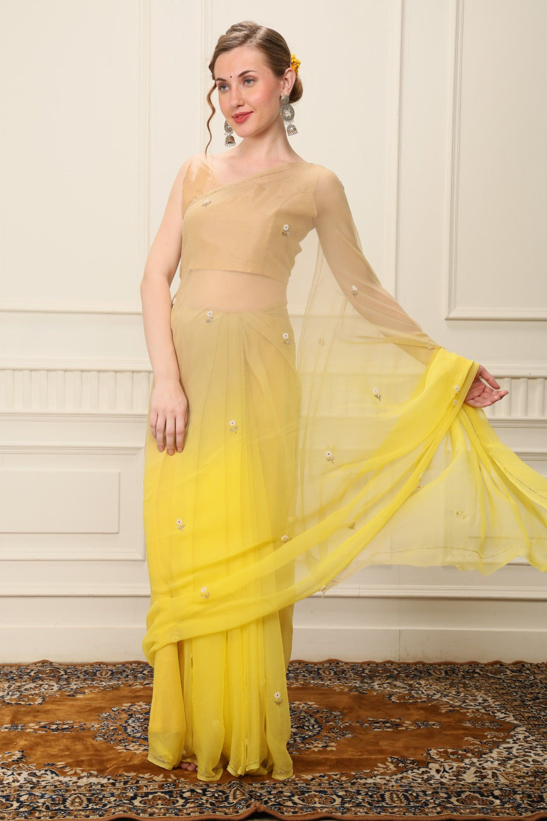 J A L R A N I || Semi Chiffon Saree