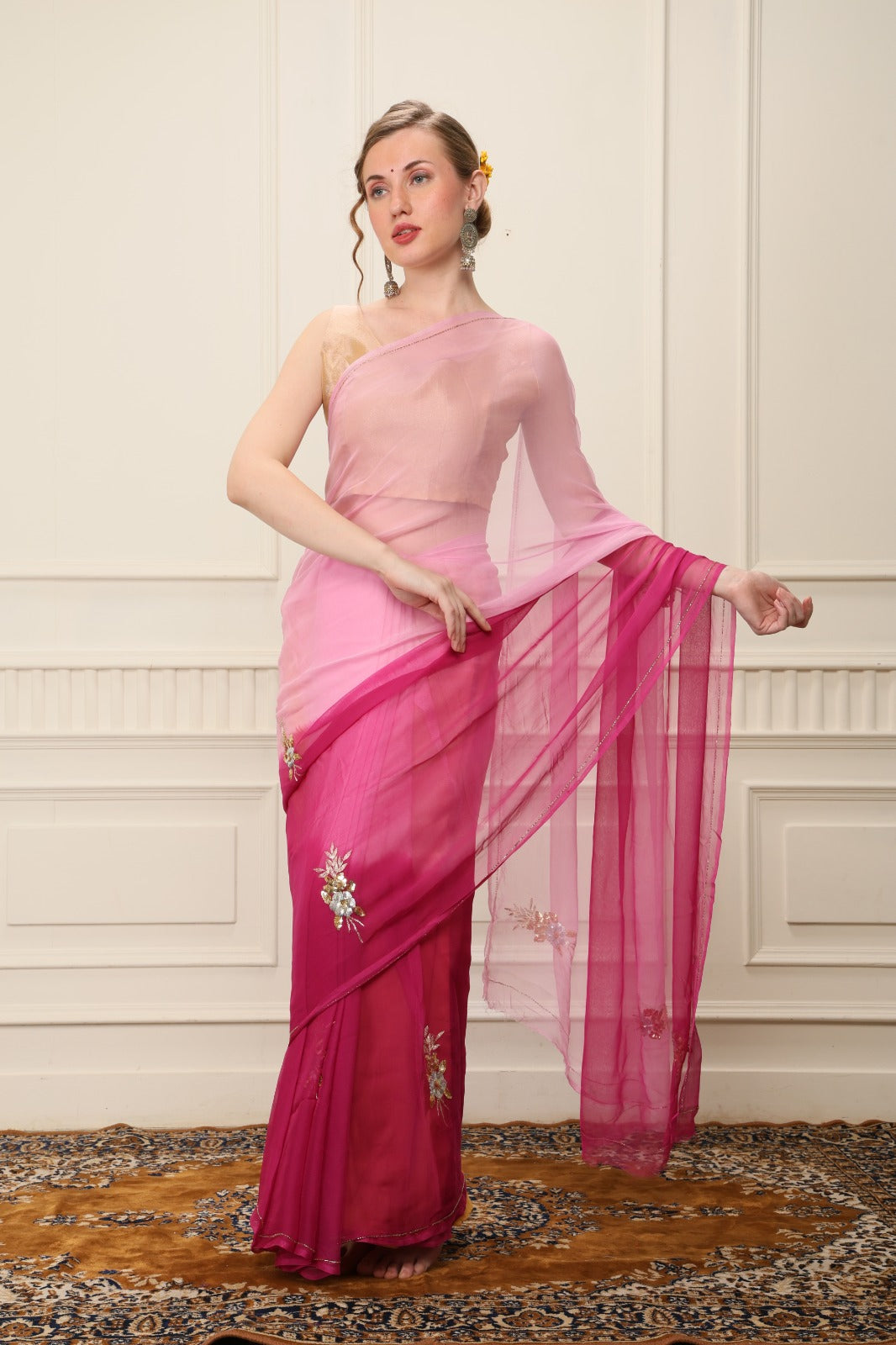 M A I T R E E Y || Pure Chiffon Saree