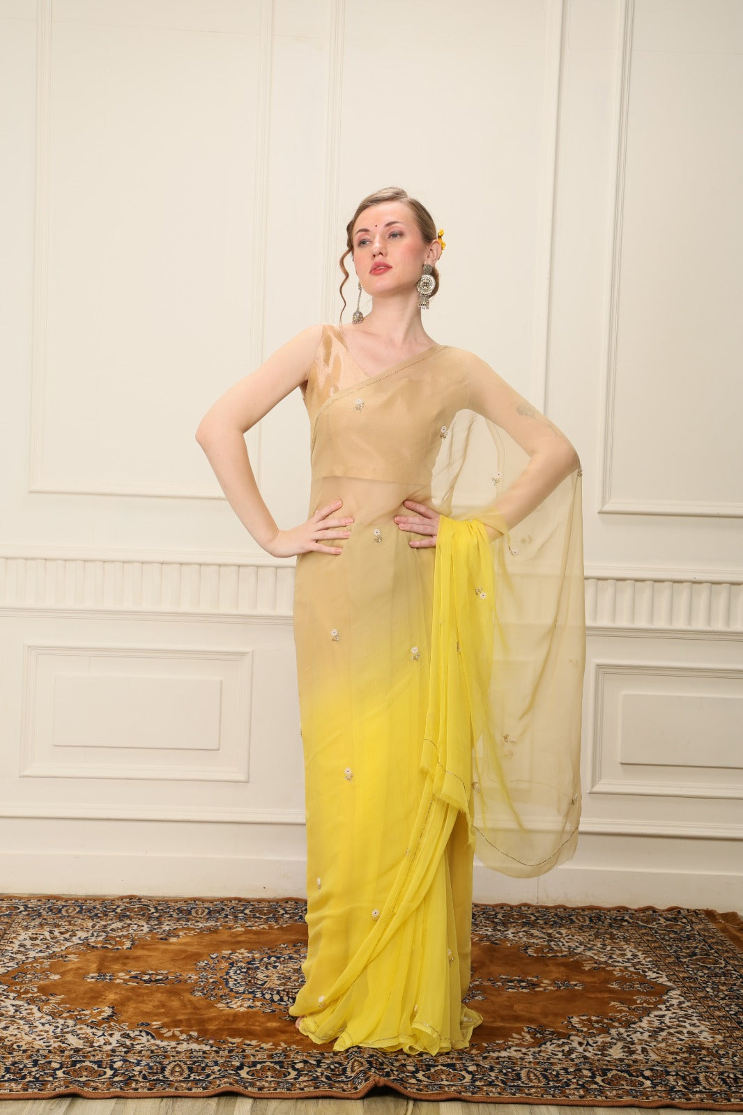 J A L R A N I || Semi Chiffon Saree