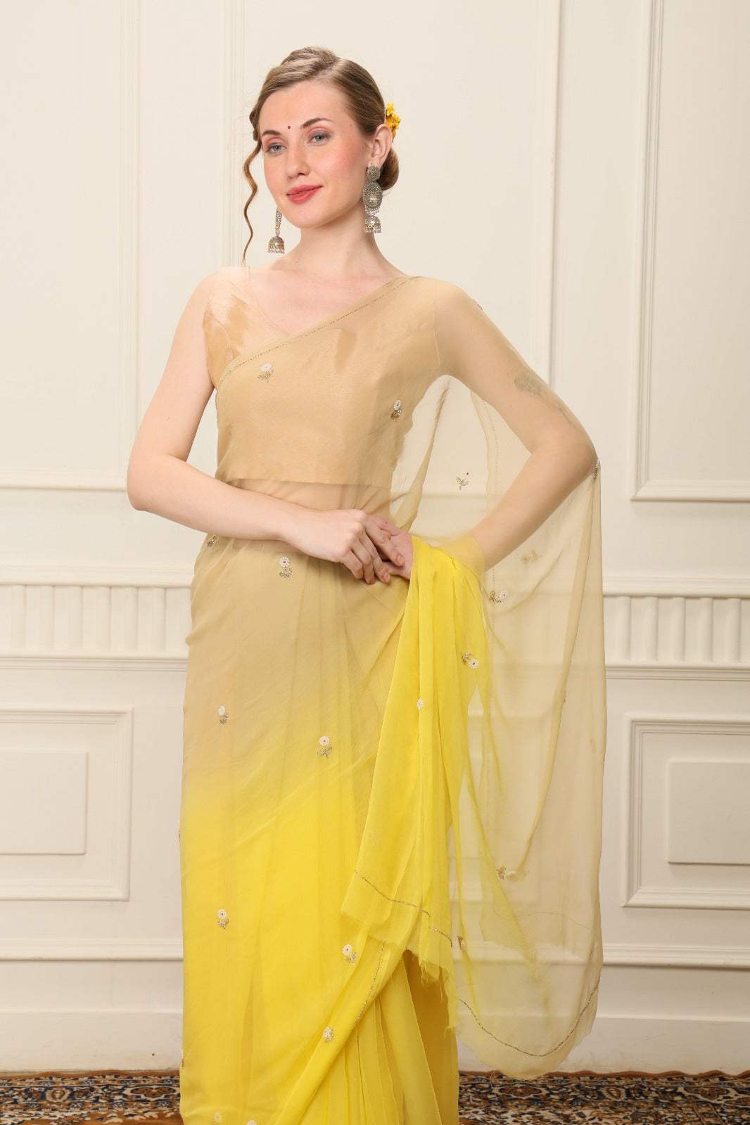 J A L R A N I || Semi Chiffon Saree