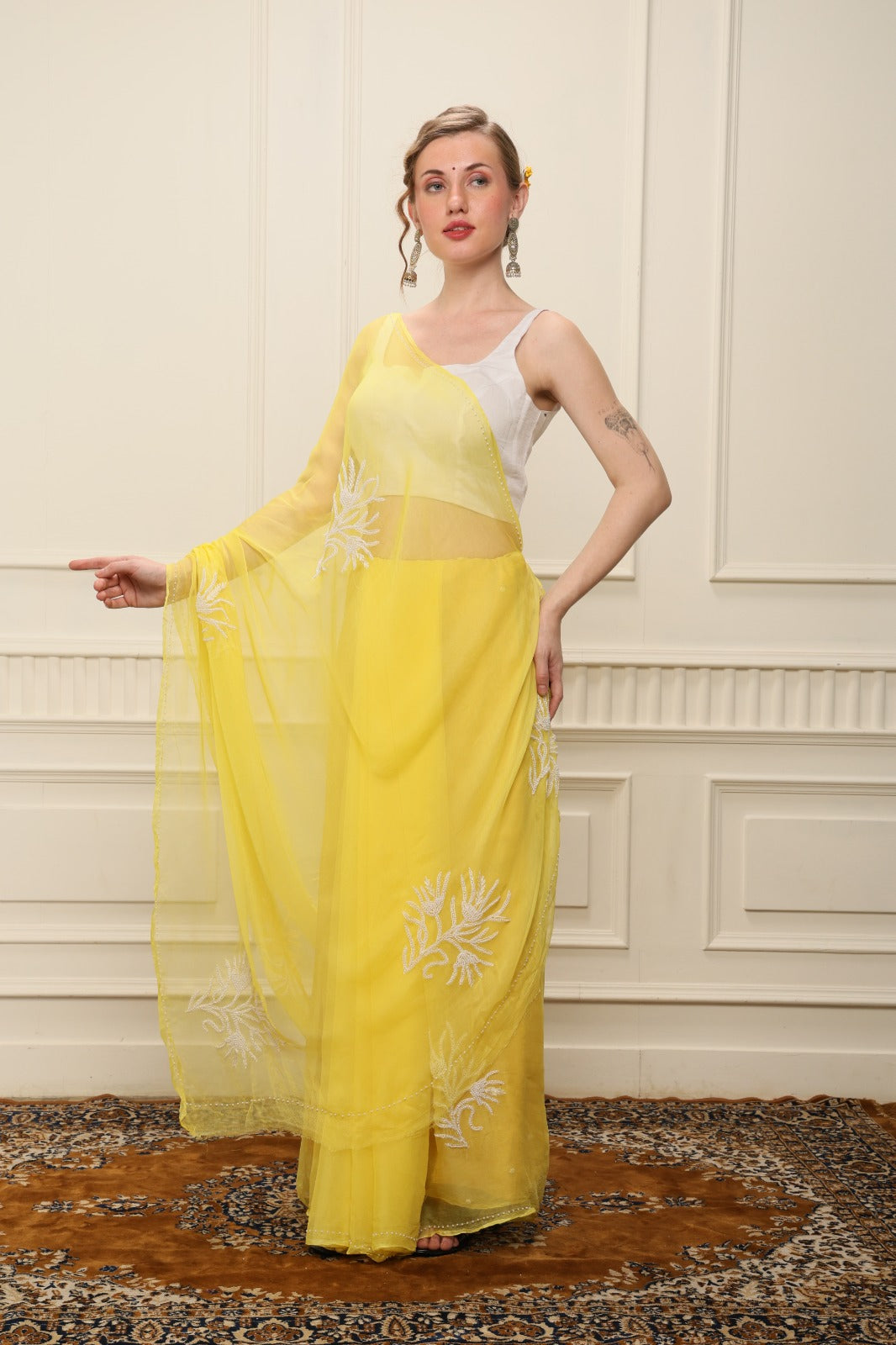 I N D R A N I || Pure Chiffon Saree