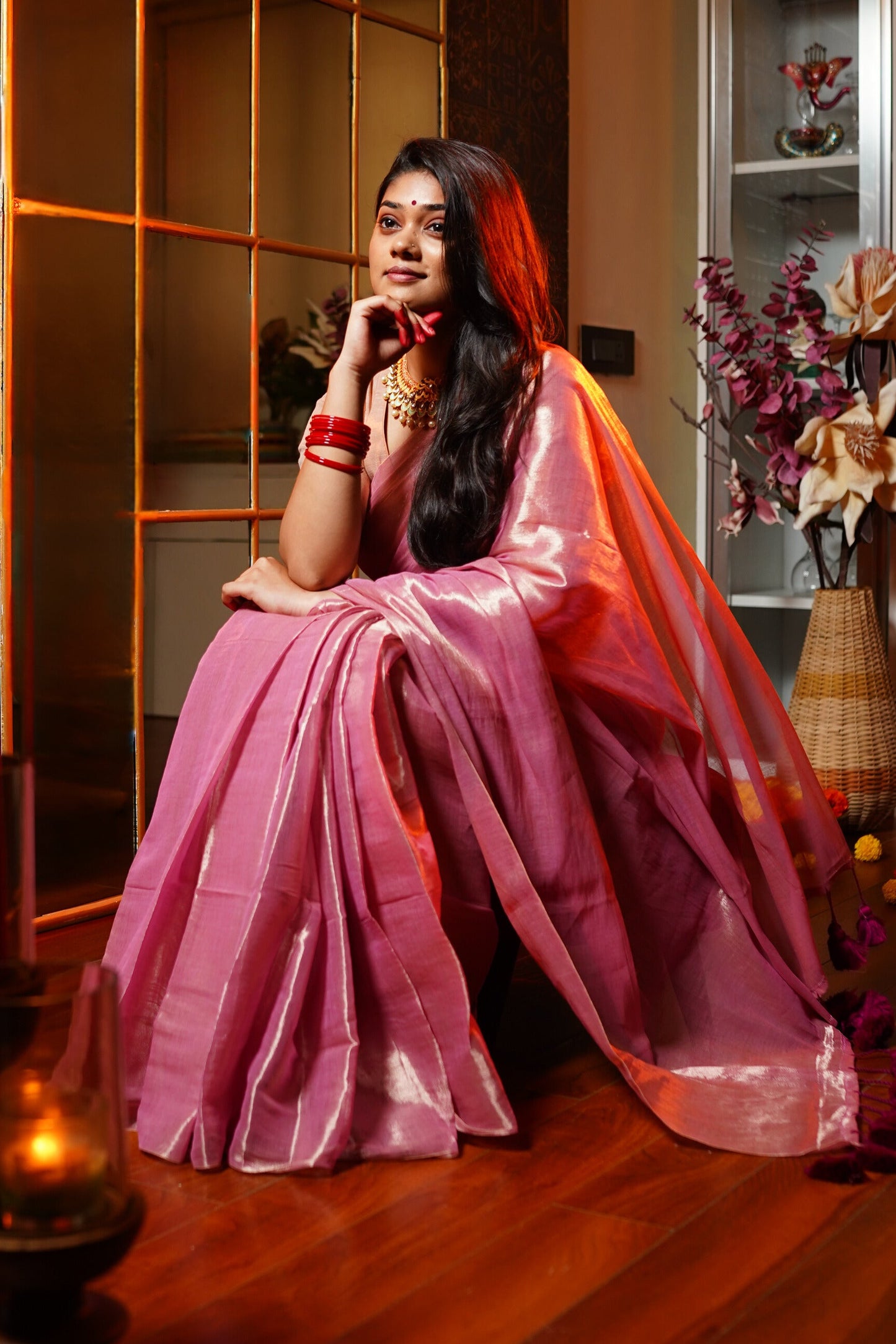 N I H A R I K A || Handloom Raga Tissue Saree