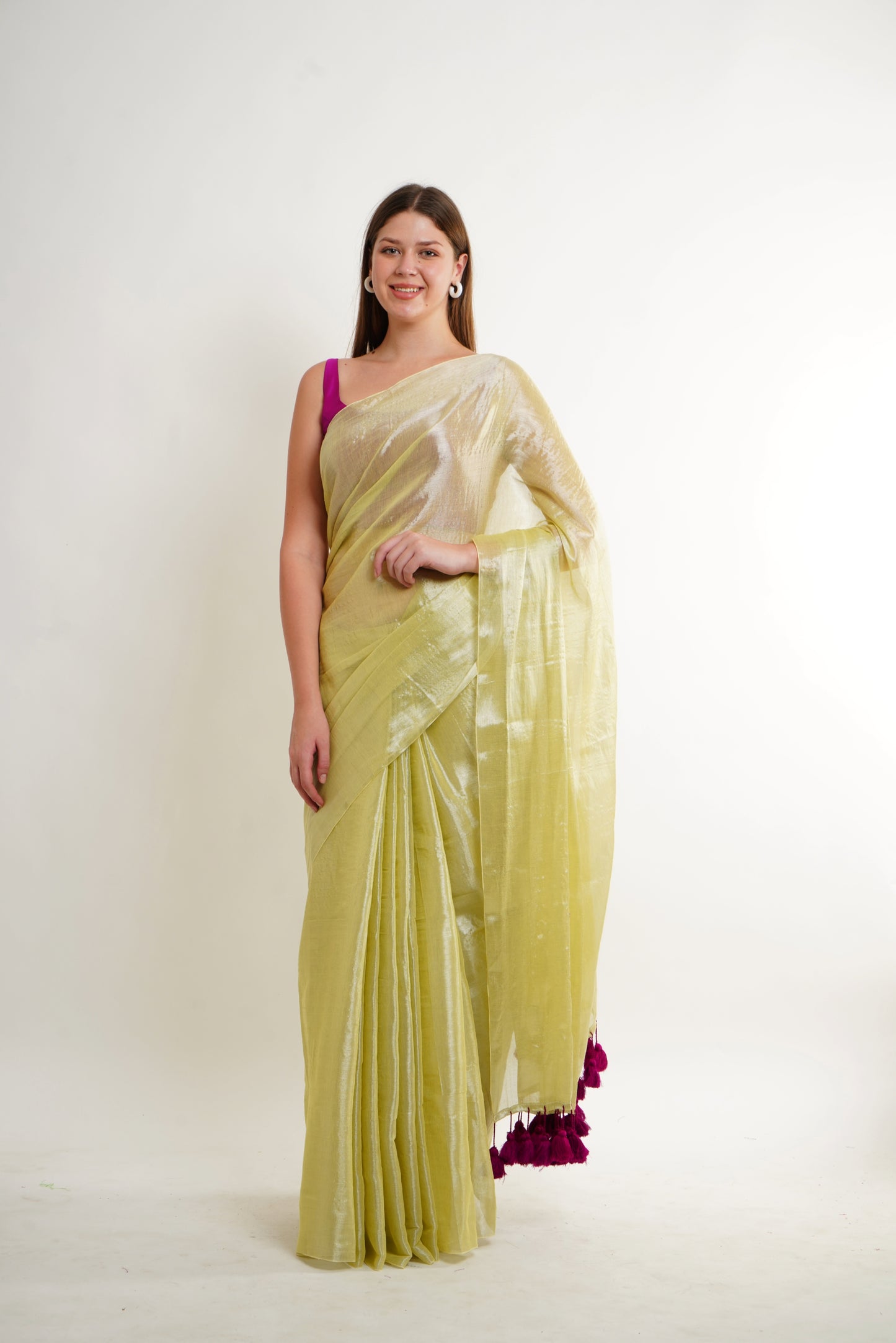 T A N A V I || Handloom Raga Tissue Saree