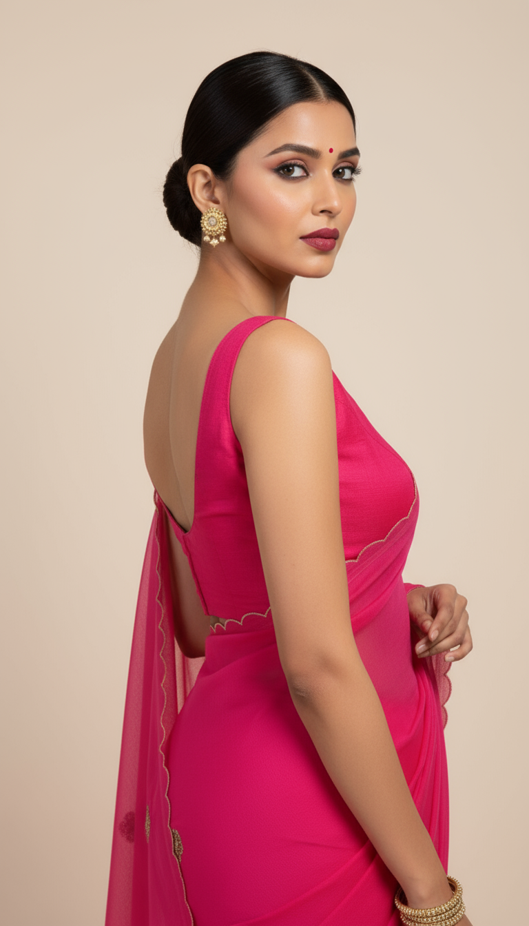 G A N D H A R V A || Organza Sequence work Saree