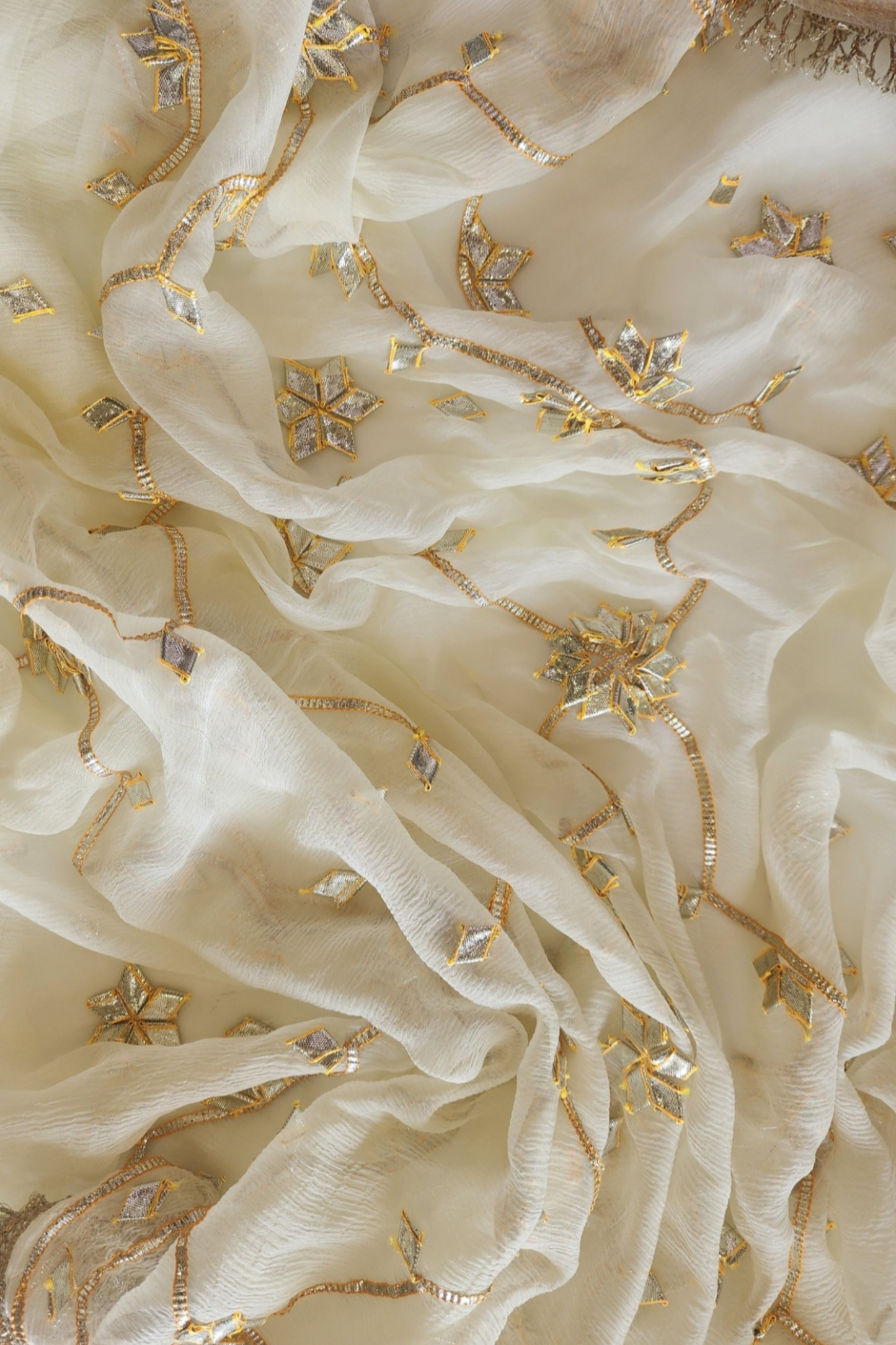 Diamond Chiffon Saree with Jal Gota Patti Work || Hansa