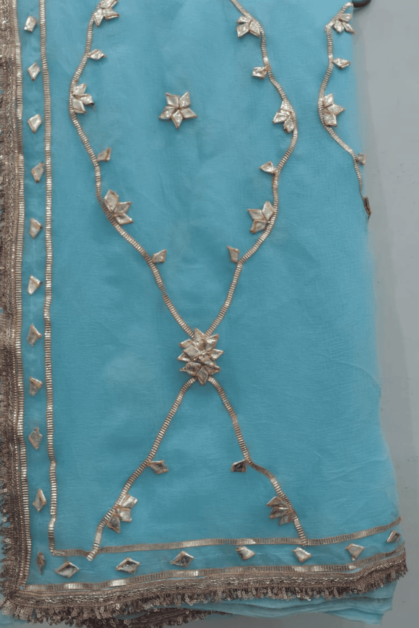 M A Y U R I || Chiffon Saree with Gota Patti Work ( Running Unstiched Blouse )