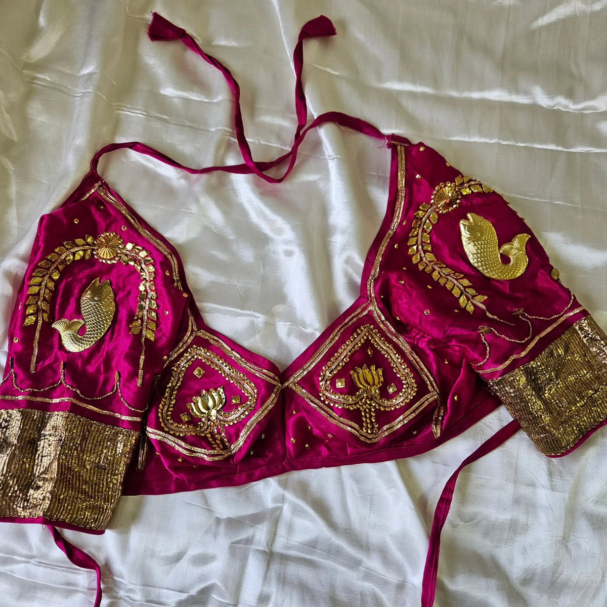 Matasya Magenta Aangi Blouse in Real Lampi || Meena
