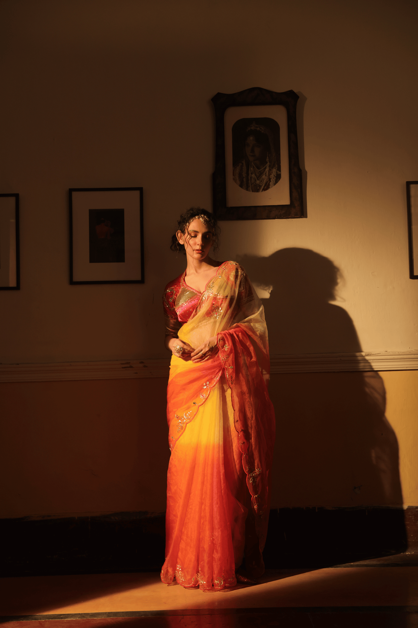 Organza Gota Patti Ssree with Aangi Blouse Combo || Atrangee