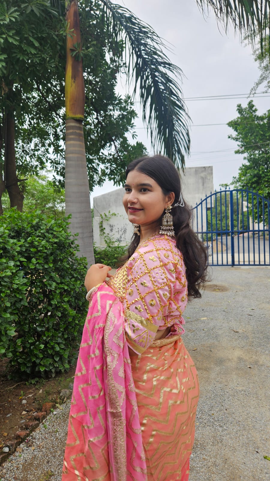 Pink Aangi blouse with intricate gota patti HandWork || Aashu